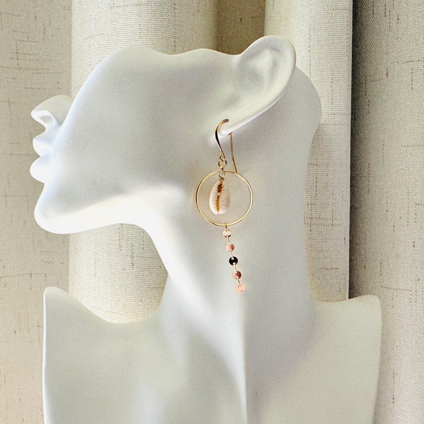 Puka Shell Earrings, Boho Hippie Jewelry, Beachy Jewelry, Wedding Jewelry for Brides, Sweet 16 Gift for Daughter, Unique Gifts for Teachers