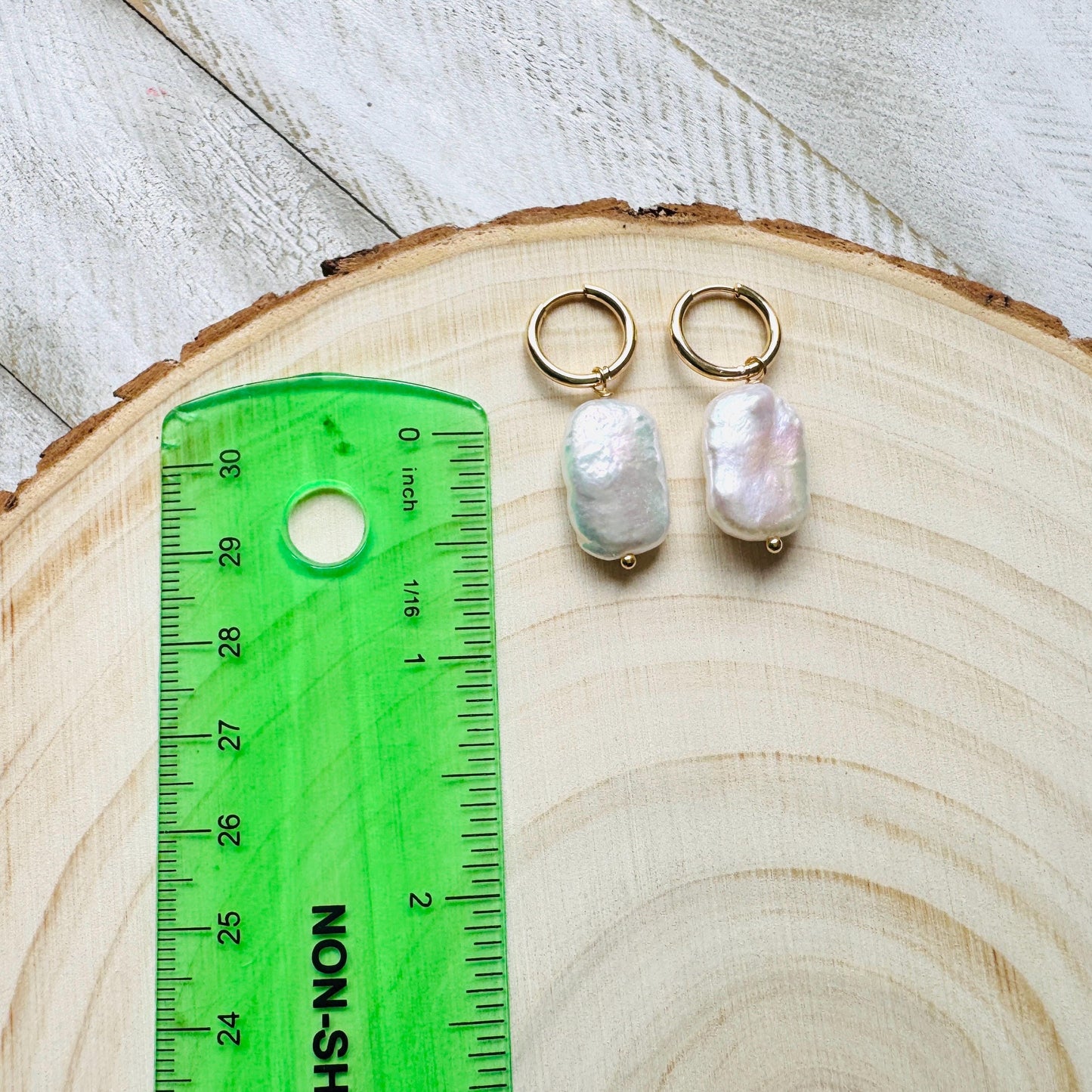 Pearl Earrings Gold Hoop, Huggie Hoop Earrings, Wedding Earrings for Bride, Birthday Gift for Girlfriend, Sweet 16 Gift Granddaughter