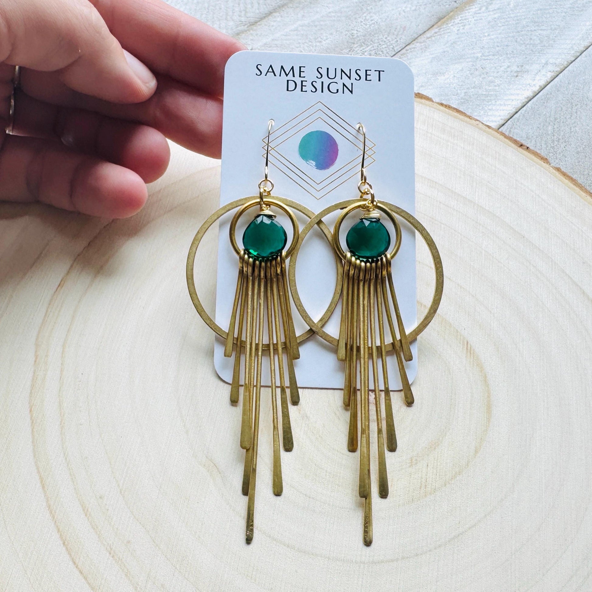Smoky Quartz Earrings, Green Earrings, Sacral Chakra Healing Crystal Earrings, Positive Energy Gift, Trendy Jewelry, Unique Gifts for Women