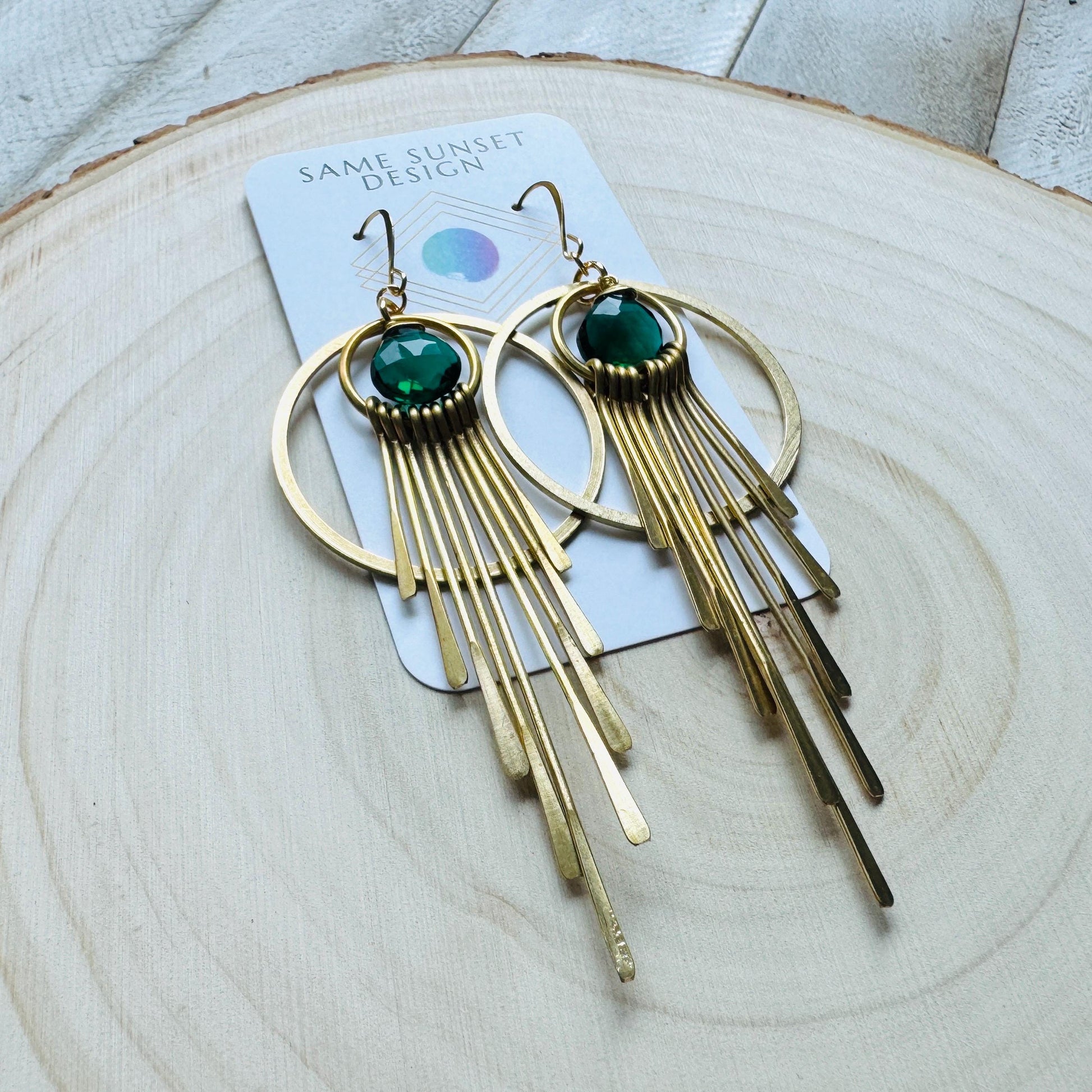 Smoky Quartz Earrings, Green Earrings, Sacral Chakra Healing Crystal Earrings, Positive Energy Gift, Trendy Jewelry, Unique Gifts for Women