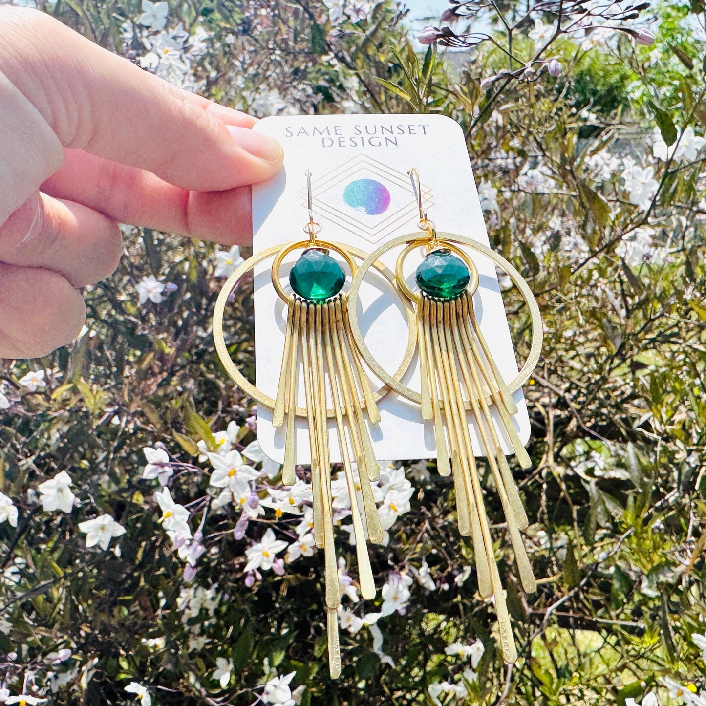 Smoky Quartz Earrings, Green Earrings, Sacral Chakra Healing Crystal Earrings, Positive Energy Gift, Trendy Jewelry, Unique Gifts for Women