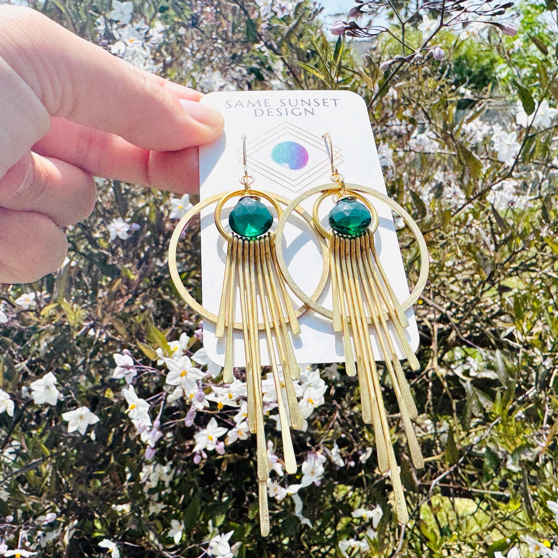 Smoky Quartz Earrings, Green Earrings, Sacral Chakra Healing Crystal Earrings, Positive Energy Gift, Trendy Jewelry, Unique Gifts for Women