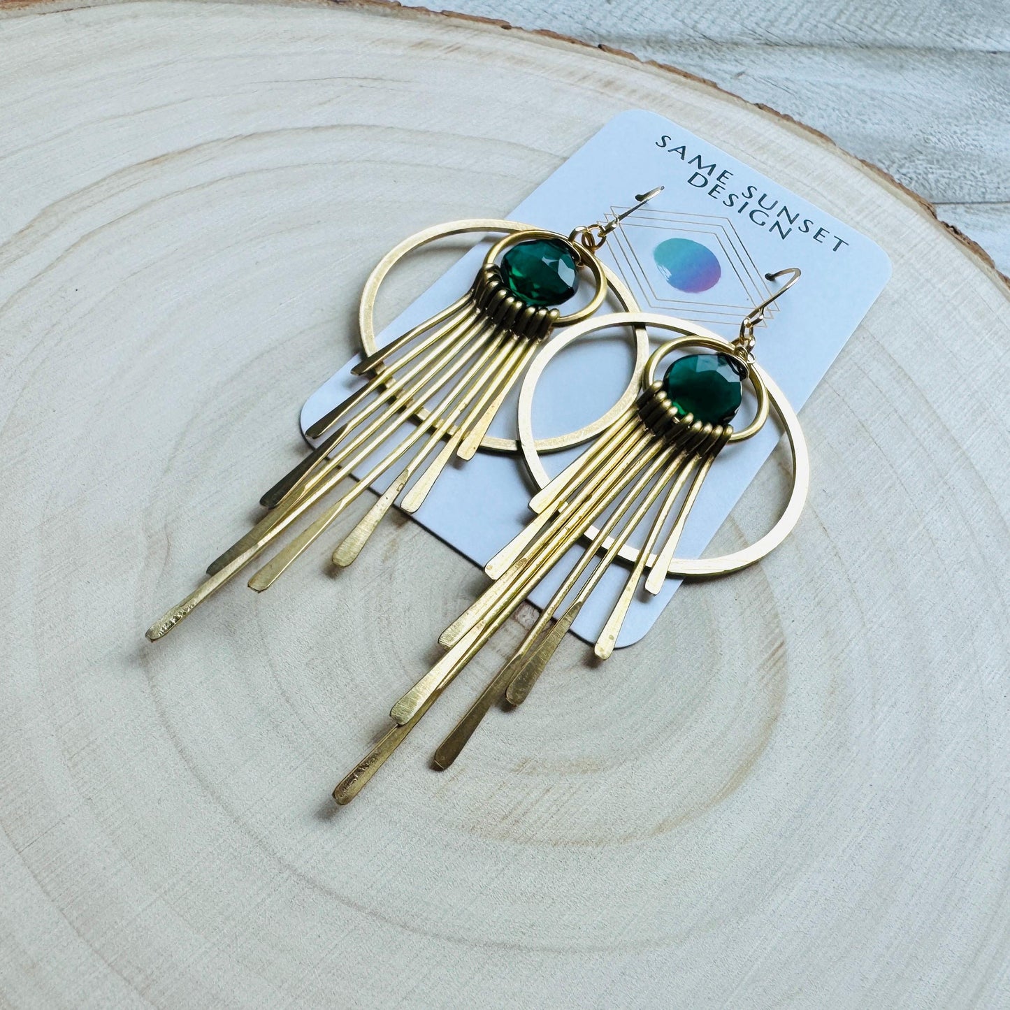 Smoky Quartz Earrings, Green Earrings, Sacral Chakra Healing Crystal Earrings, Positive Energy Gift, Trendy Jewelry, Unique Gifts for Women