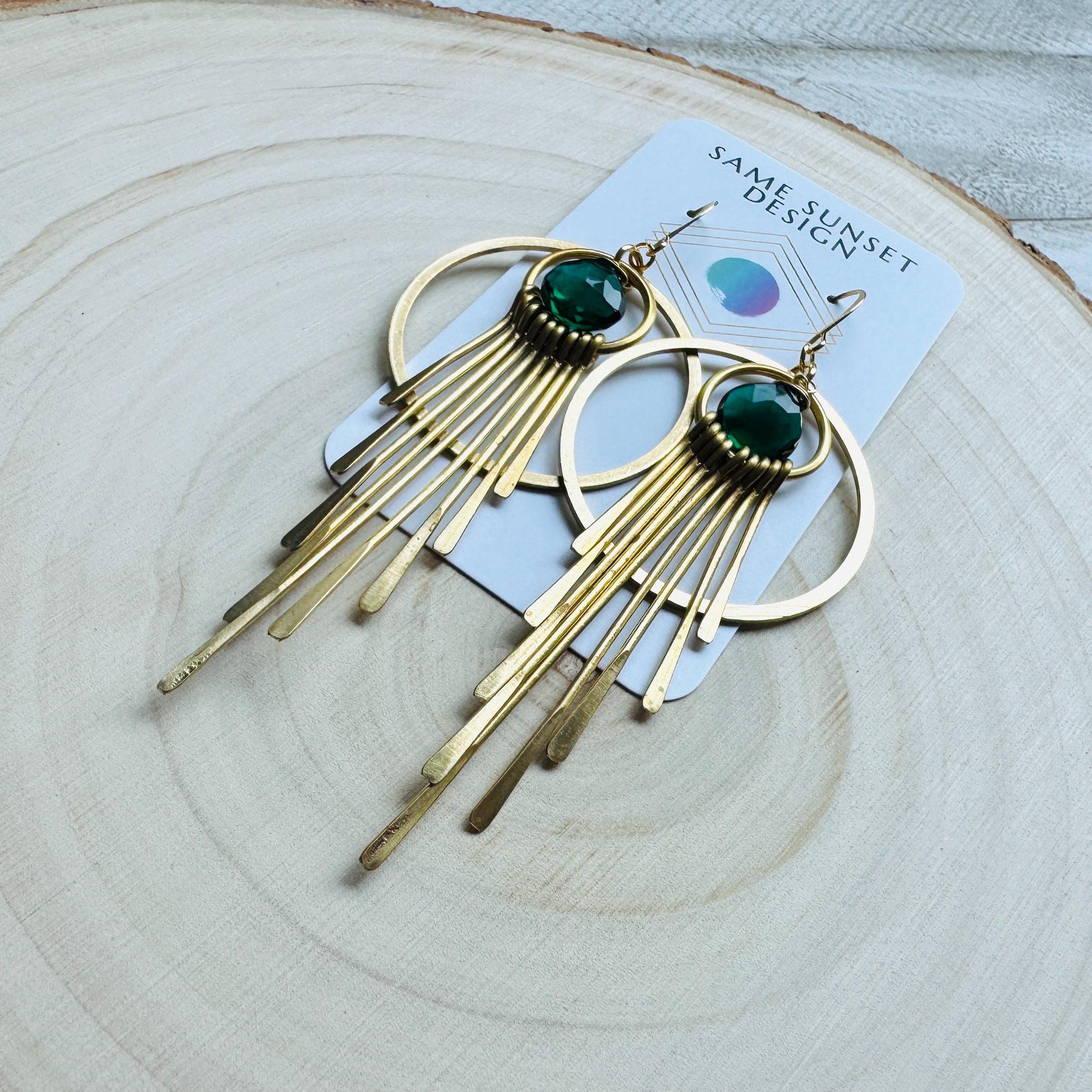 Smoky Quartz Earrings, Green Earrings, Sacral Chakra Healing Crystal Earrings, Positive Energy Gift, Trendy Jewelry, Unique Gifts for Women