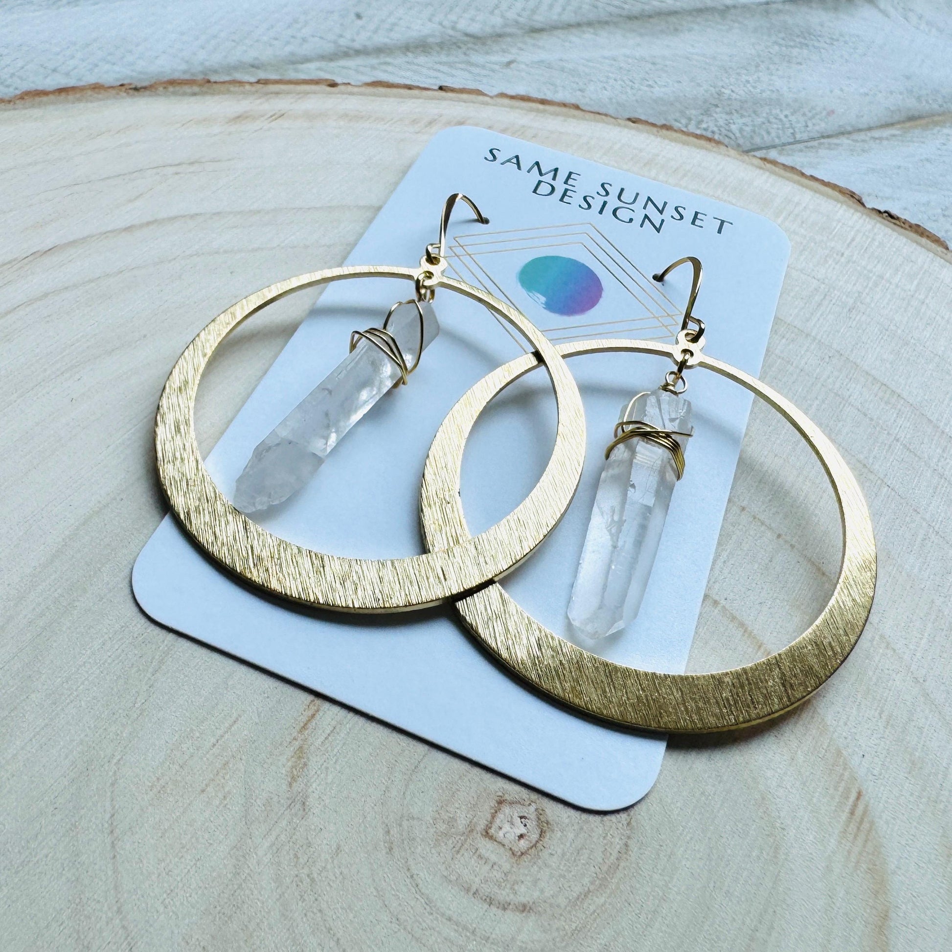 Raw Quartz Earrings, Metaphysical Gifts, Healing Crystal Earrings, Celestial Jewelry, Unique Gifts for Birthday, College Gifts for Daughter