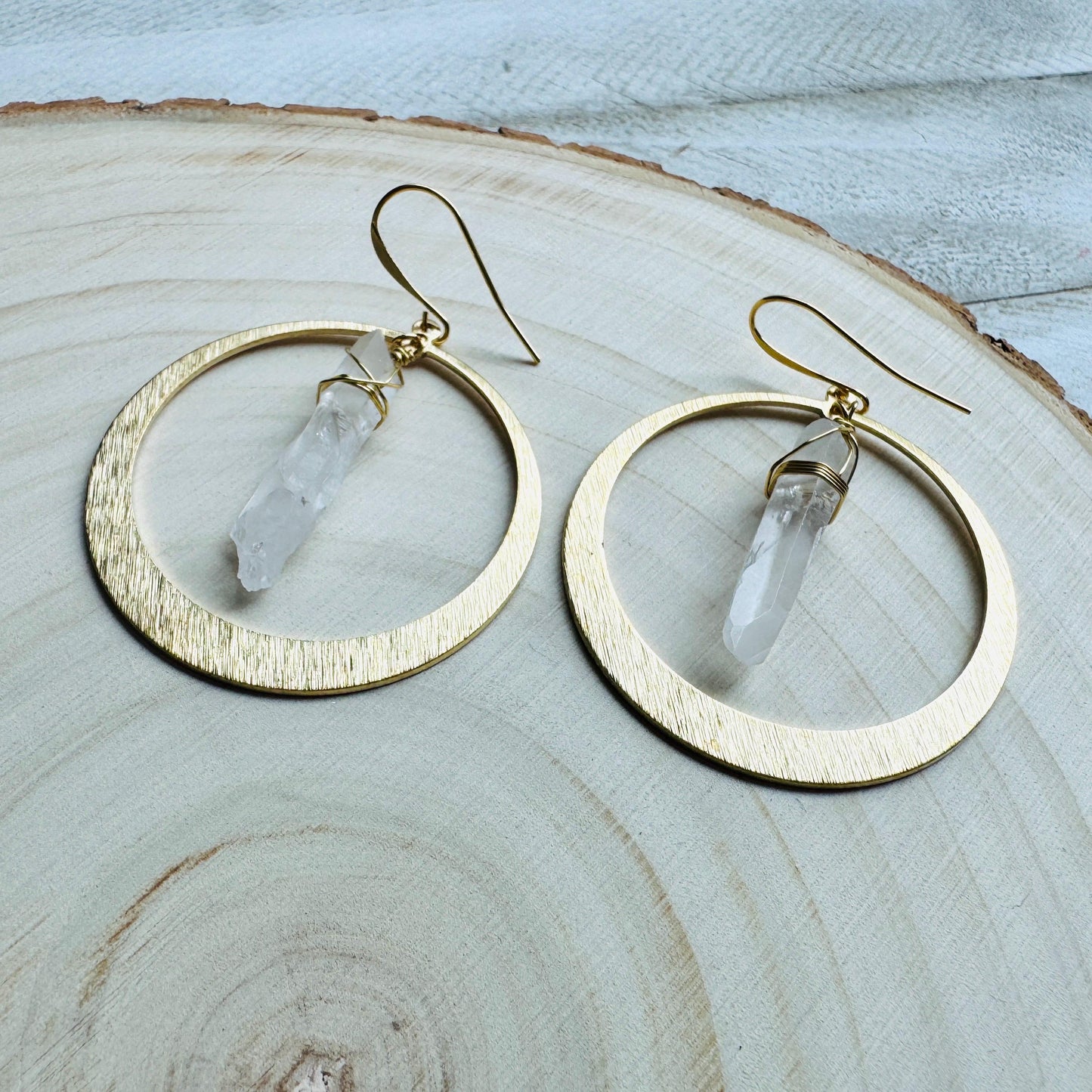 Raw Quartz Earrings, Metaphysical Gifts, Healing Crystal Earrings, Celestial Jewelry, Unique Gifts for Birthday, College Gifts for Daughter