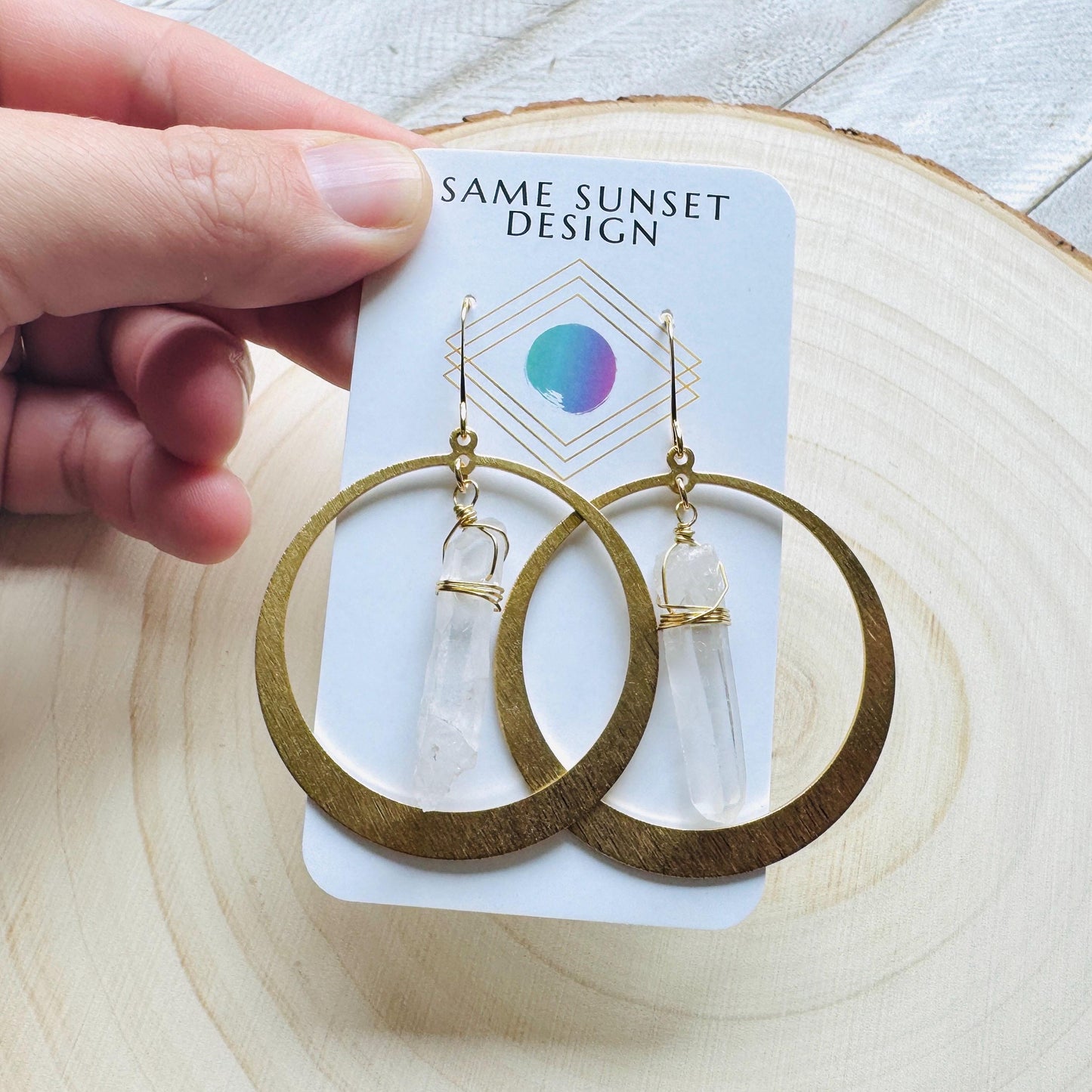 Raw Quartz Earrings, Metaphysical Gifts, Healing Crystal Earrings, Celestial Jewelry, Unique Gifts for Birthday, College Gifts for Daughter