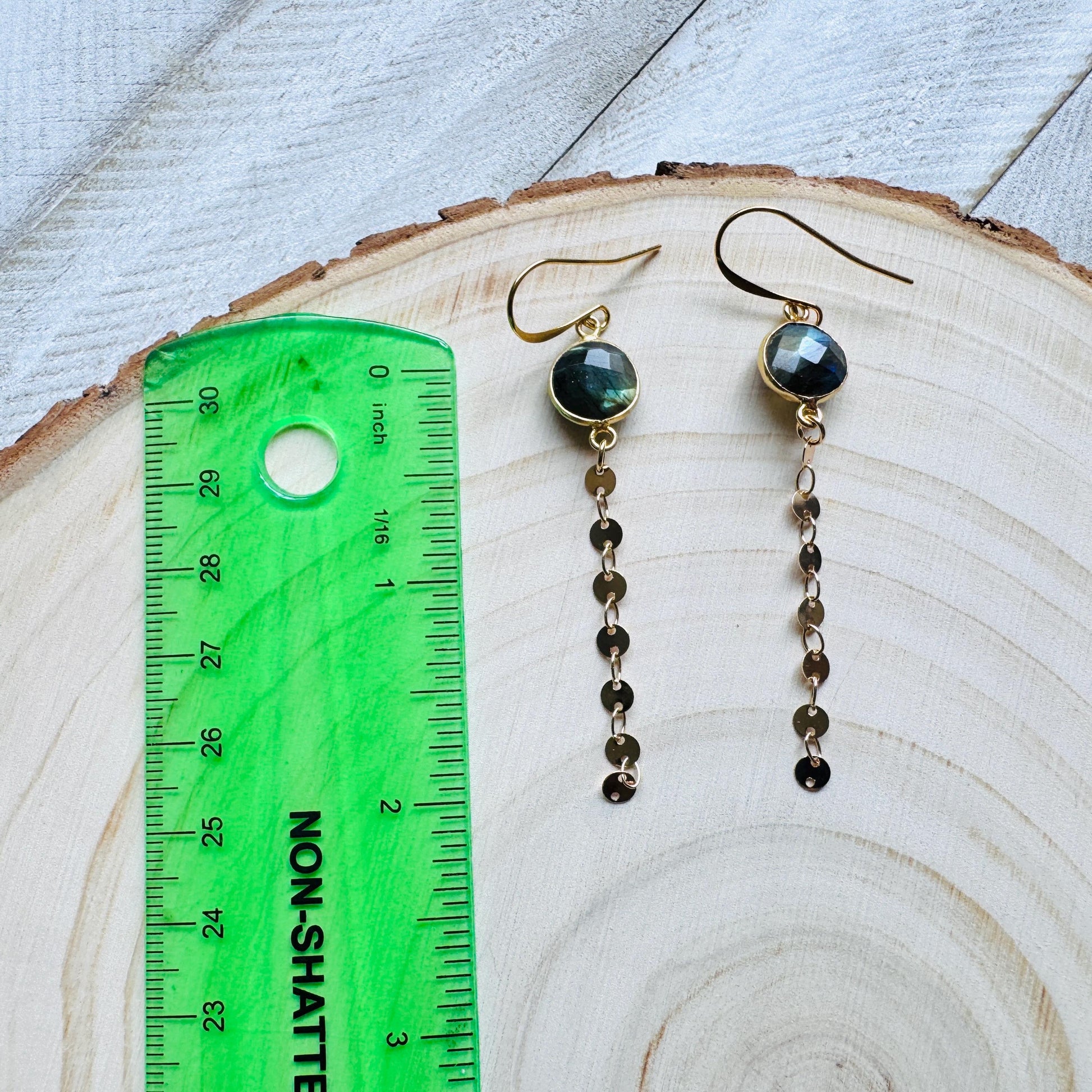 Labradorite Earrings Dangle, Sacral Chakra Healing Crystal Earrings, Positive Energy Gift, Unique Gifts for Women, Birthday Gift Ideas