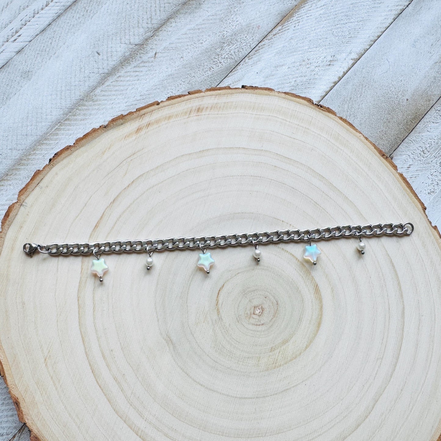 Chain Bracelet, Stainless Steel Bracelet, Punk Bracelet, Goth Bracelet Silver, Spike Bracelet, Graduation Gifts, Nerdy Gifts for Women