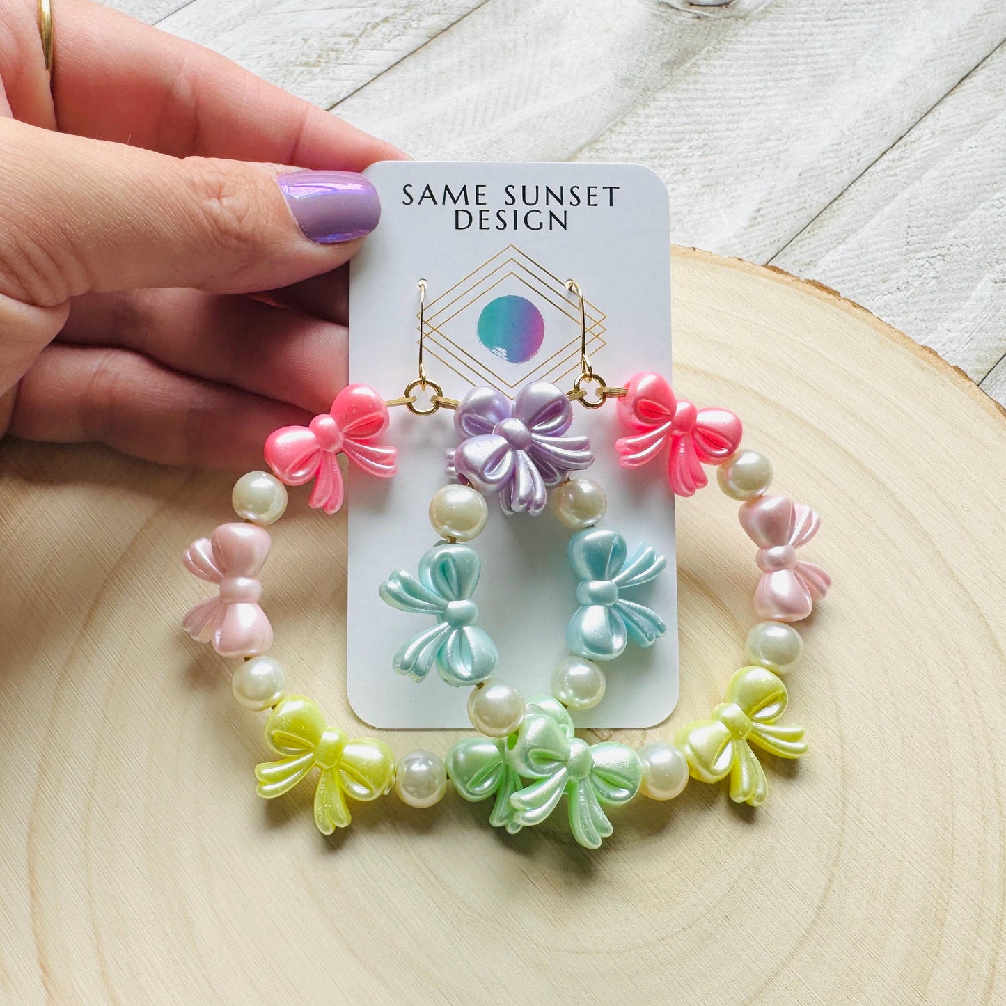 Bow Earrings, Faux Pearl Earrings, Coquette, Geometric Jewelry, Unique Gifts for Women Who Have Everything, Sweet 16 Gift Granddaughter