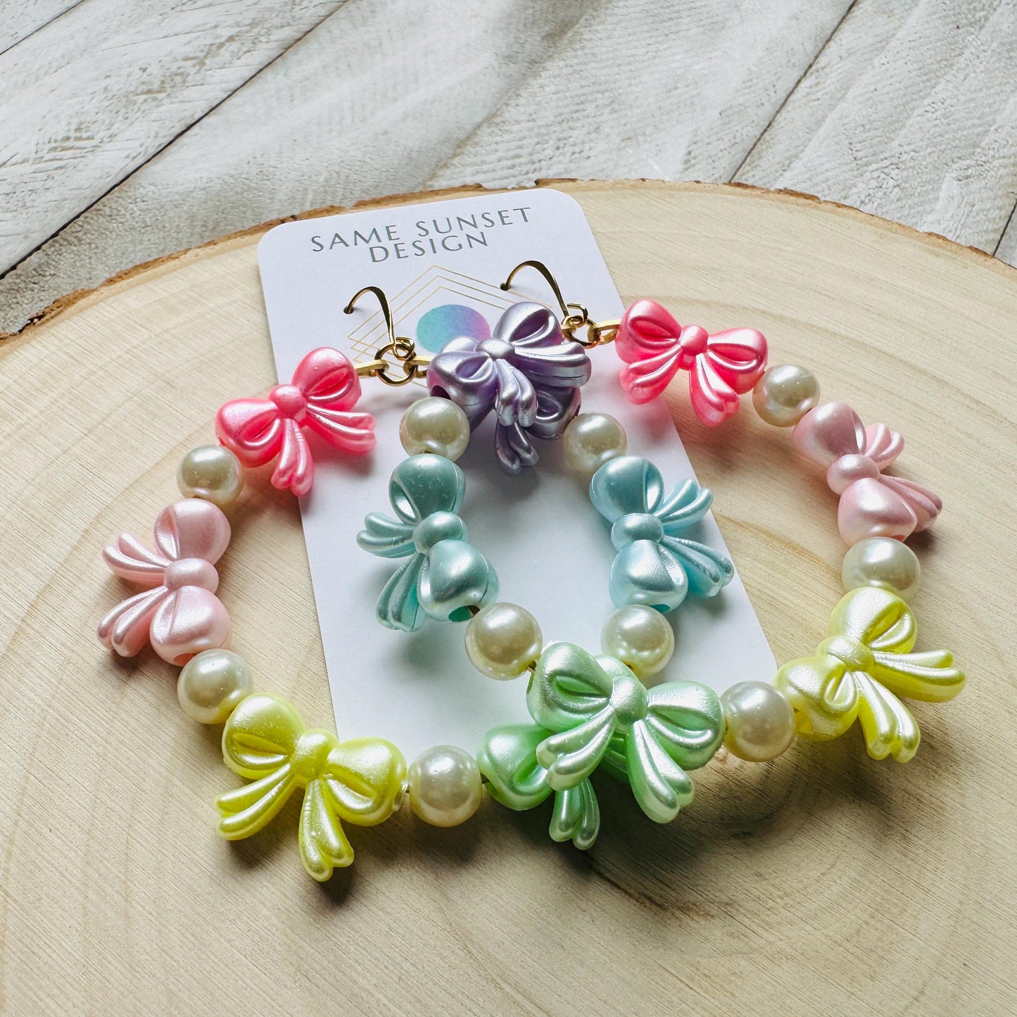 Bow Earrings, Faux Pearl Earrings, Coquette, Geometric Jewelry, Unique Gifts for Women Who Have Everything, Sweet 16 Gift Granddaughter