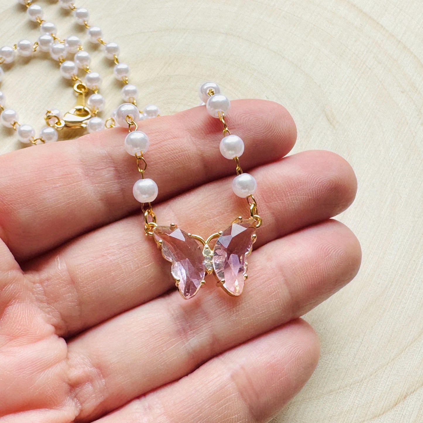 Butterfly Necklace, Boho Necklace, Fairycore Jewelry, Cottagecore Jewelry, Coquette Jewelry, Birthday Gift for Mom, Necklace for Bride