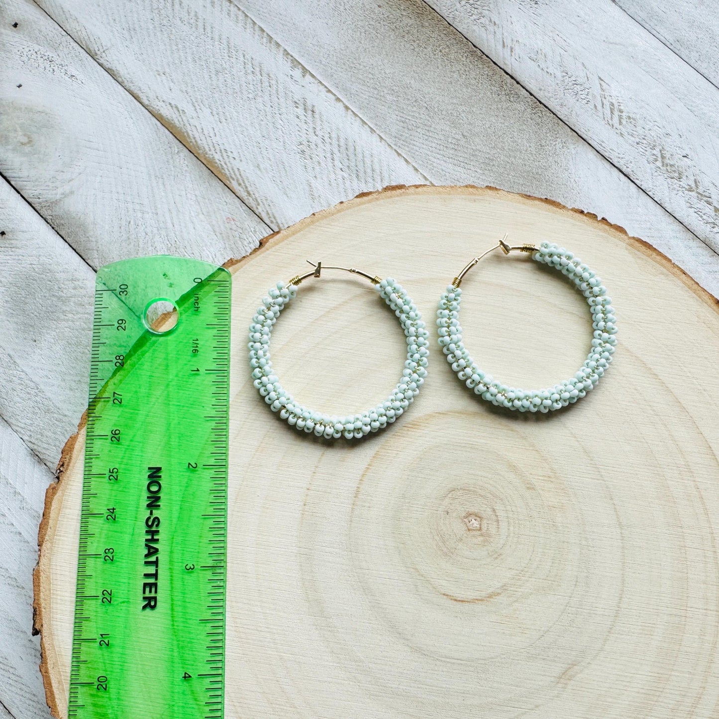 Seed Bead Hoop Earrings, Boho Earrings, Vacation Jewelry, Hoop Earrings Gold, Unique Gifts for Birthday, Sweet 16 Gift Granddaughter
