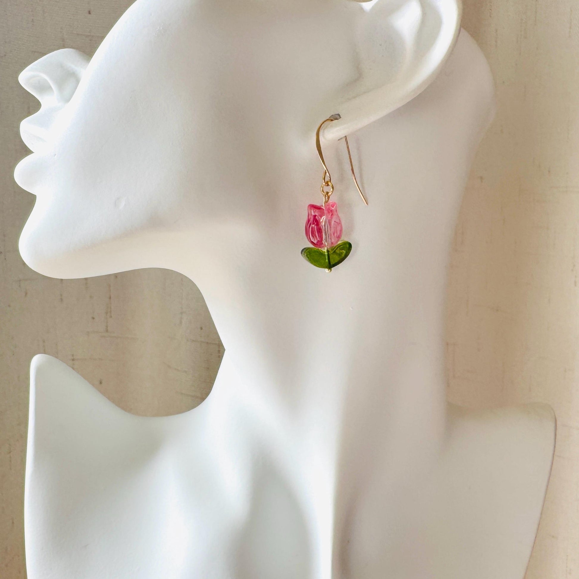Flower Earrings, Tulip Earrings, Botanical Earrings, Cottagecore Jewelry, Witchy Gifts for Women Aesthetic, Anniversary Gift for Girlfriend