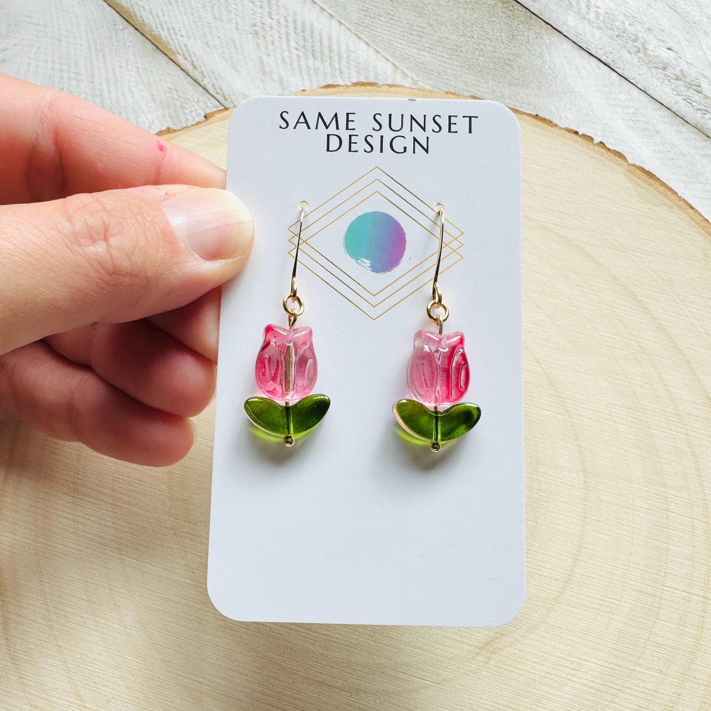 Flower Earrings, Tulip Earrings, Botanical Earrings, Cottagecore Jewelry, Witchy Gifts for Women Aesthetic, Anniversary Gift for Girlfriend
