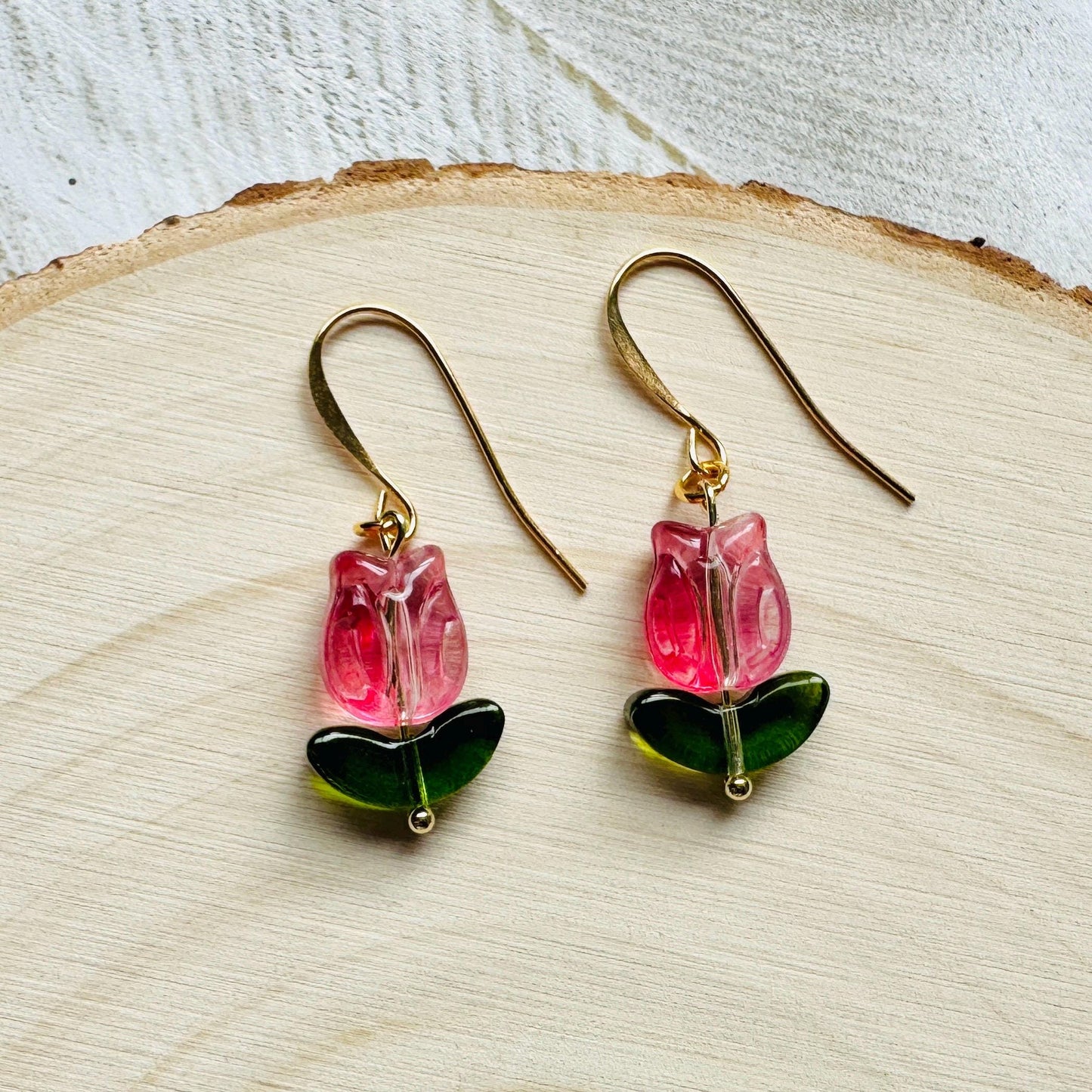 Flower Earrings, Tulip Earrings, Botanical Earrings, Cottagecore Jewelry, Witchy Gifts for Women Aesthetic, Anniversary Gift for Girlfriend