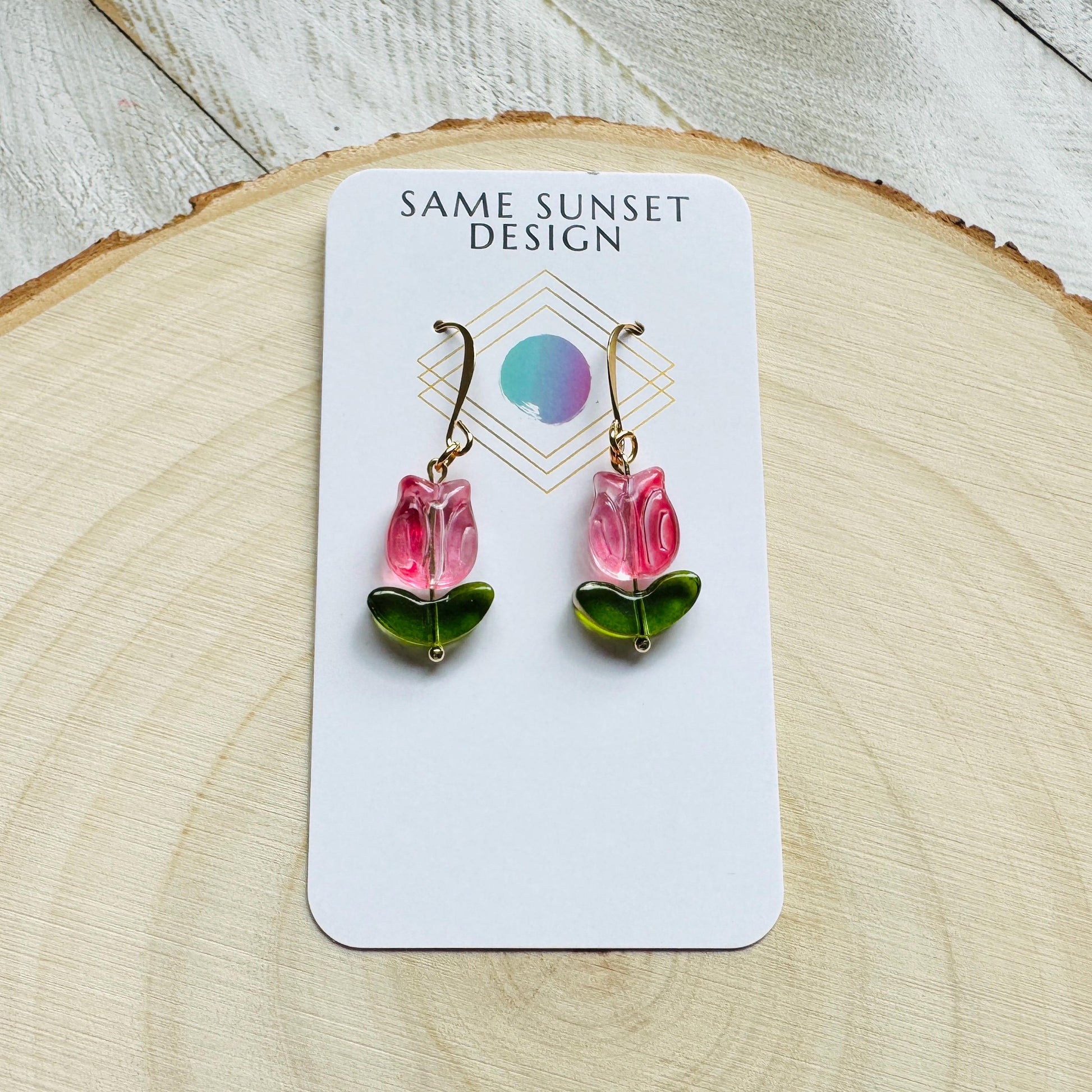 Flower Earrings, Tulip Earrings, Botanical Earrings, Cottagecore Jewelry, Witchy Gifts for Women Aesthetic, Anniversary Gift for Girlfriend