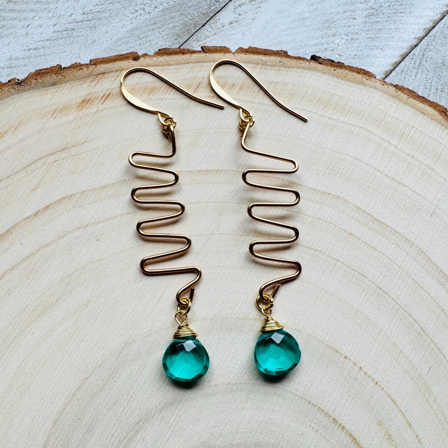 Apatite Earrings, Green Earrings, Western Earrings Gold, Wedding Jewelry, Sweet 16 Gift Granddaughter, Anniversary Gift for Girlfriend