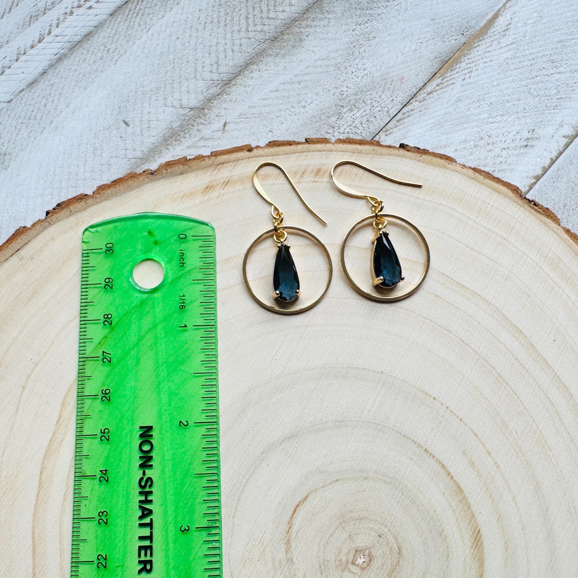 Blue Earrings, Hoop Earrings Gold, Unique Gifts for Women Who Have Everything, Western Earrings, Bridesmaid Jewelry, Friend Gifts for Women