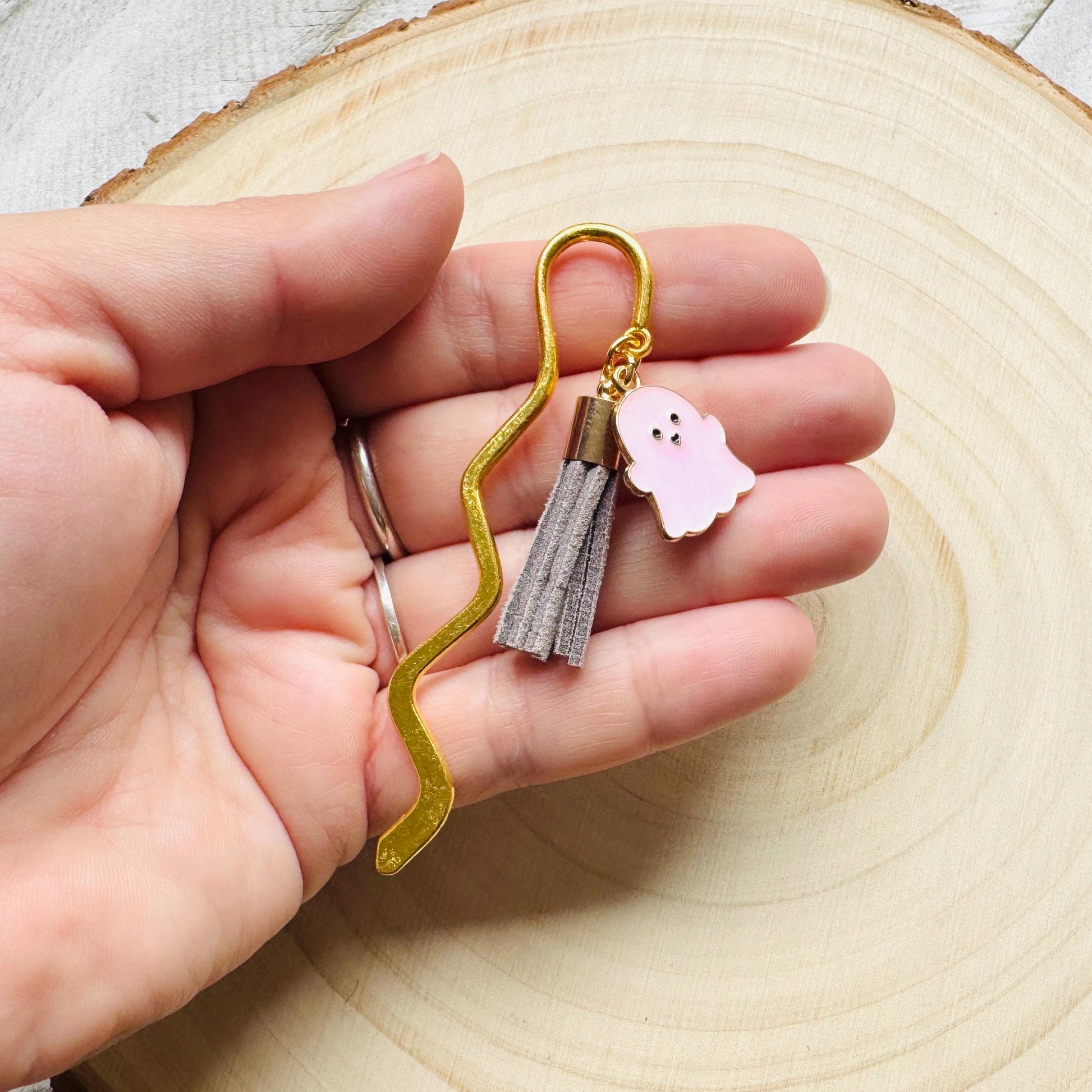 Ghost Bookmark, Halloween Bookmark, Bookmark for Women, Teacher Bookmark, Book Lover Gifts, Bookworm Gifts, Unique Halloween Gifts, Kawaii