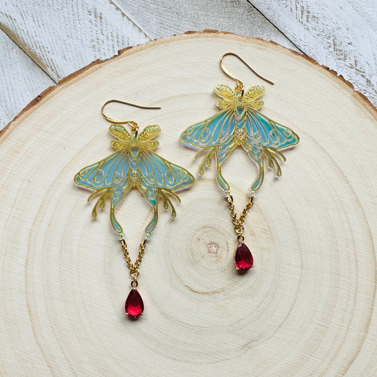 Moth Earrings, Witchy Earrings, Boho Earrings Handmade, Festival Jewelry, Fairycore Jewelry, Birthday Gift for Daughter, Whimsical Gifts