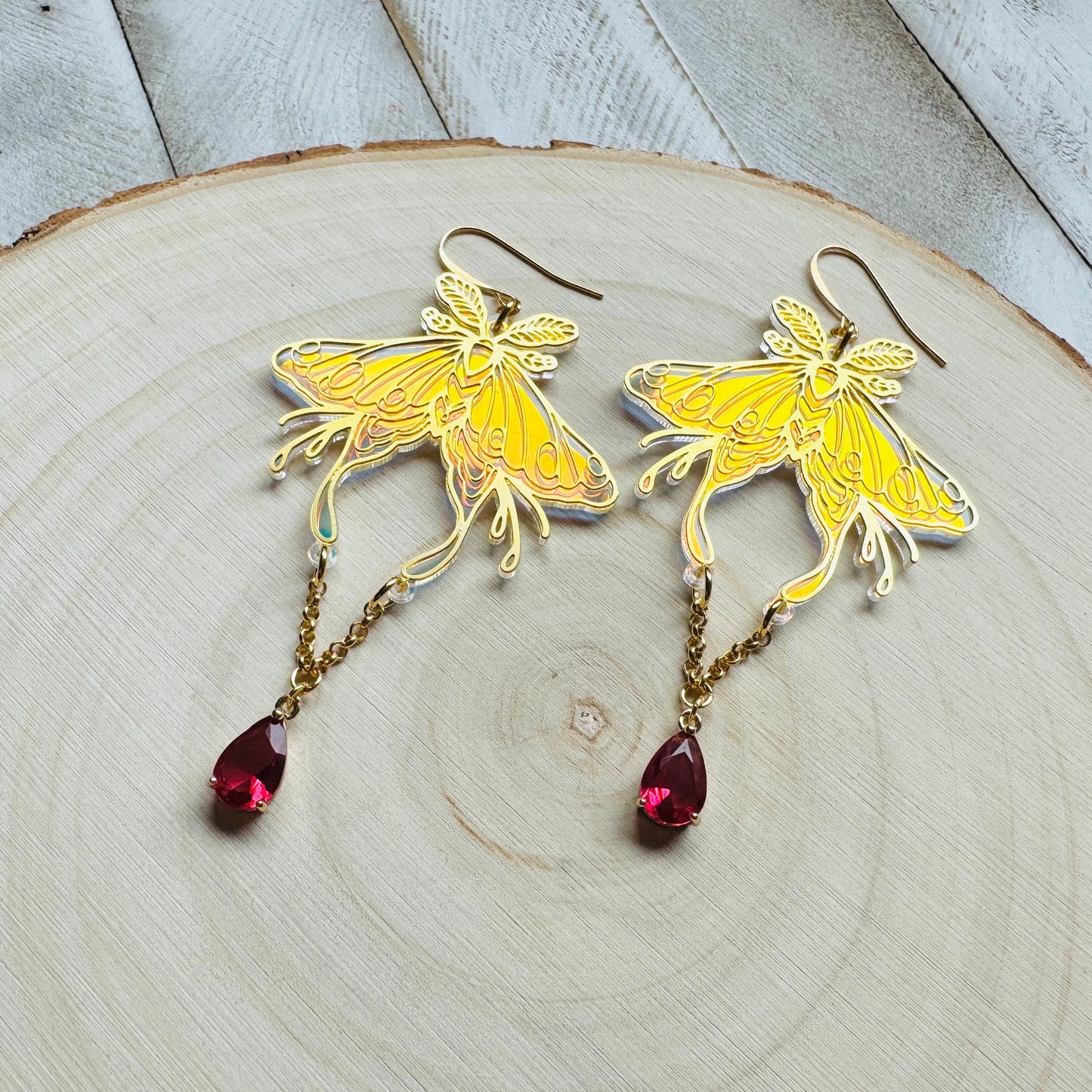 Moth Earrings, Witchy Earrings, Boho Earrings Handmade, Festival Jewelry, Fairycore Jewelry, Birthday Gift for Daughter, Whimsical Gifts