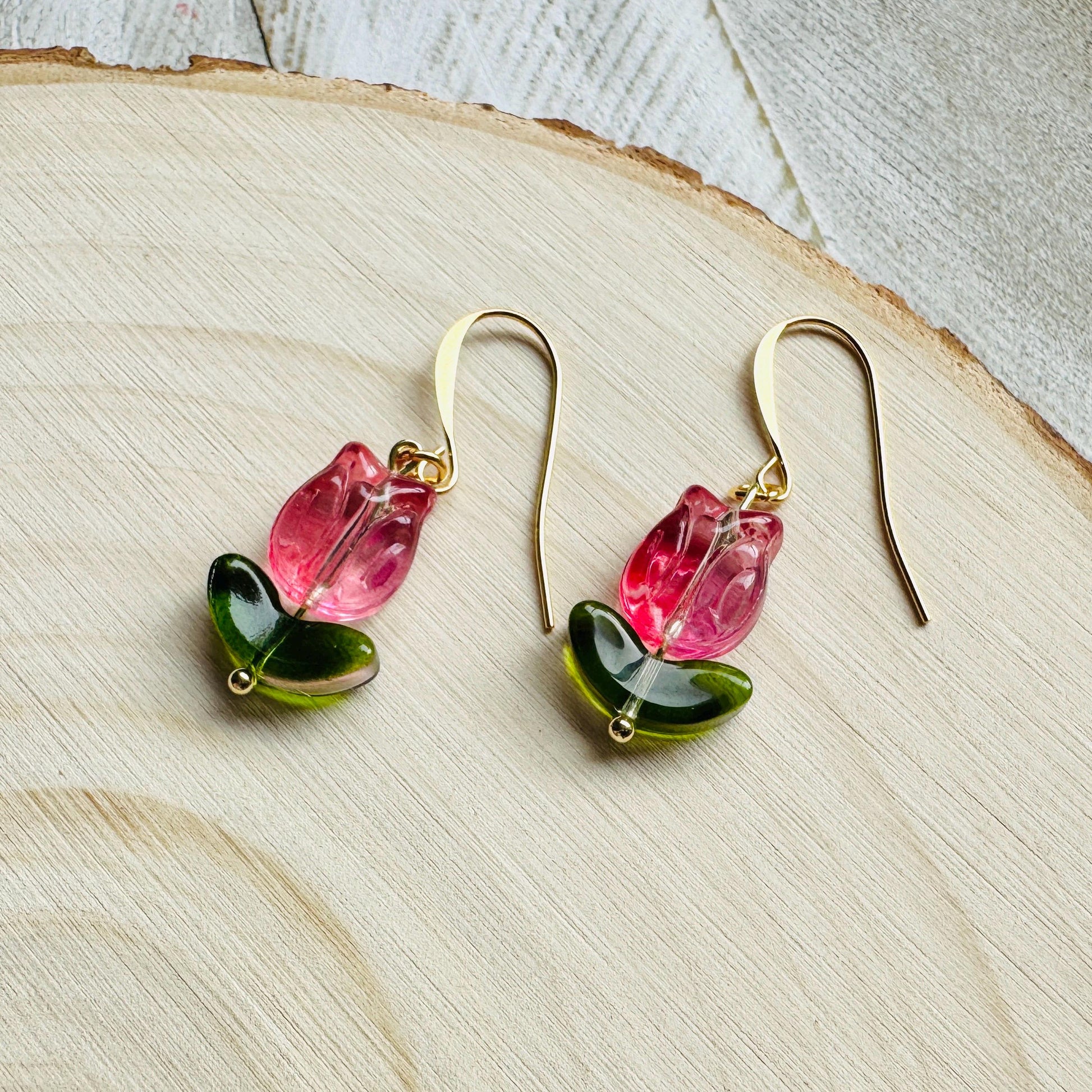 Flower Earrings, Tulip Earrings, Botanical Earrings, Cottagecore Jewelry, Witchy Gifts for Women Aesthetic, Anniversary Gift for Girlfriend