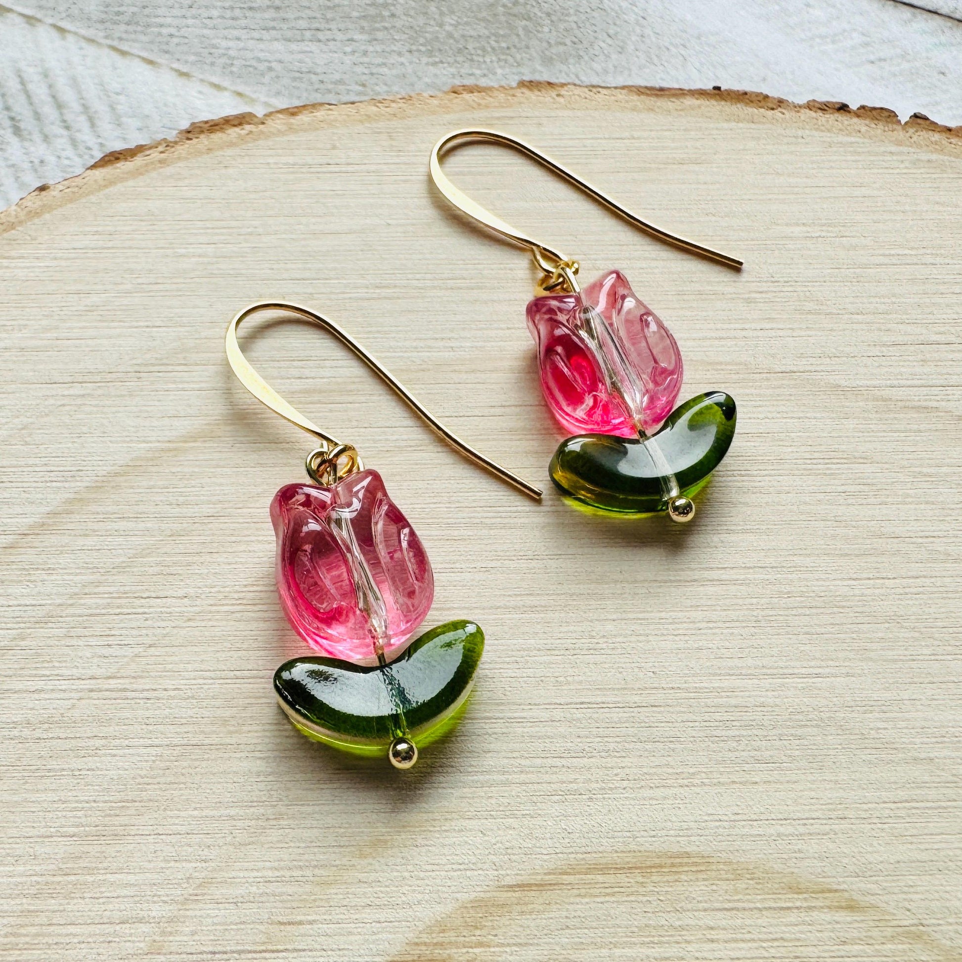 Flower Earrings, Tulip Earrings, Botanical Earrings, Cottagecore Jewelry, Witchy Gifts for Women Aesthetic, Anniversary Gift for Girlfriend
