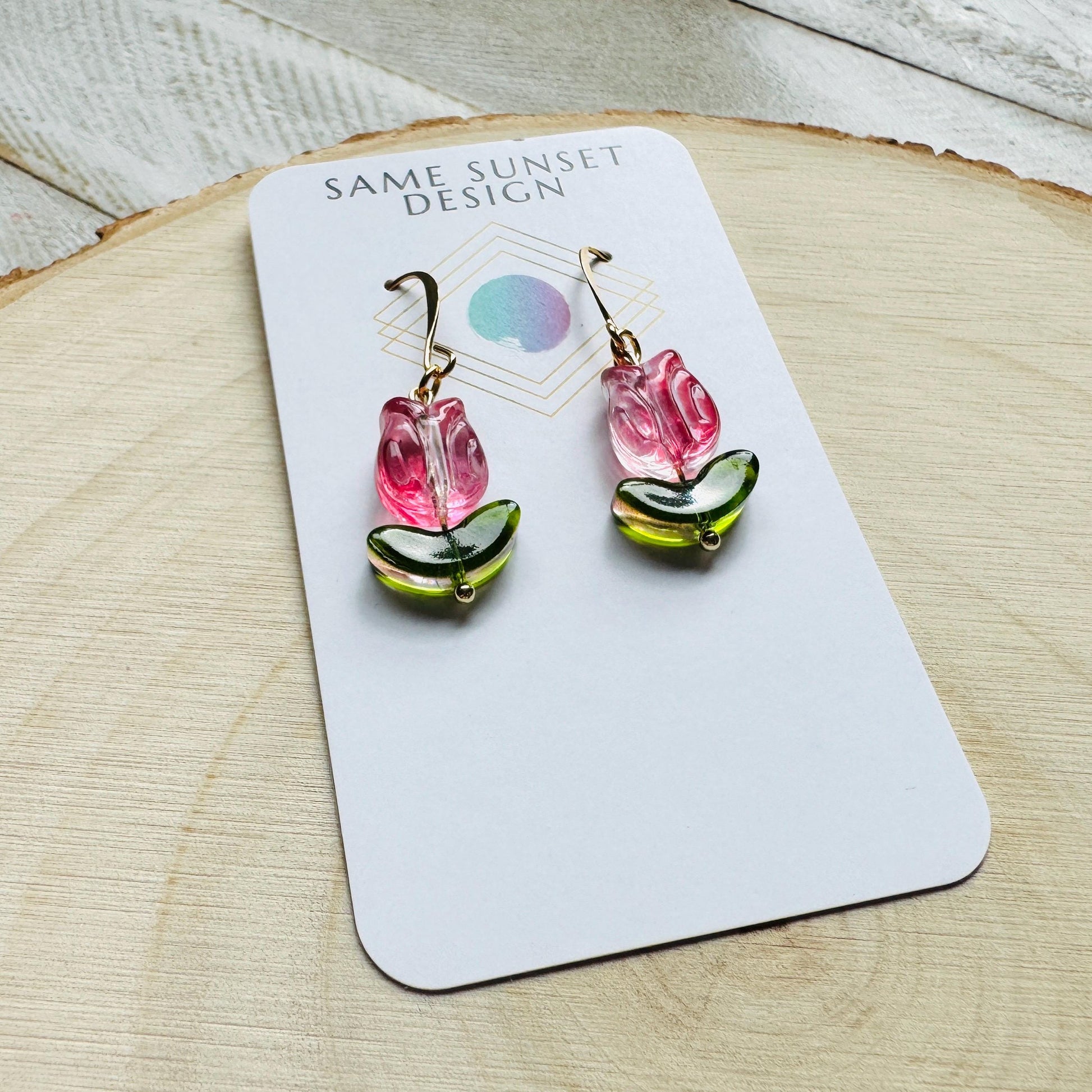 Flower Earrings, Tulip Earrings, Botanical Earrings, Cottagecore Jewelry, Witchy Gifts for Women Aesthetic, Anniversary Gift for Girlfriend