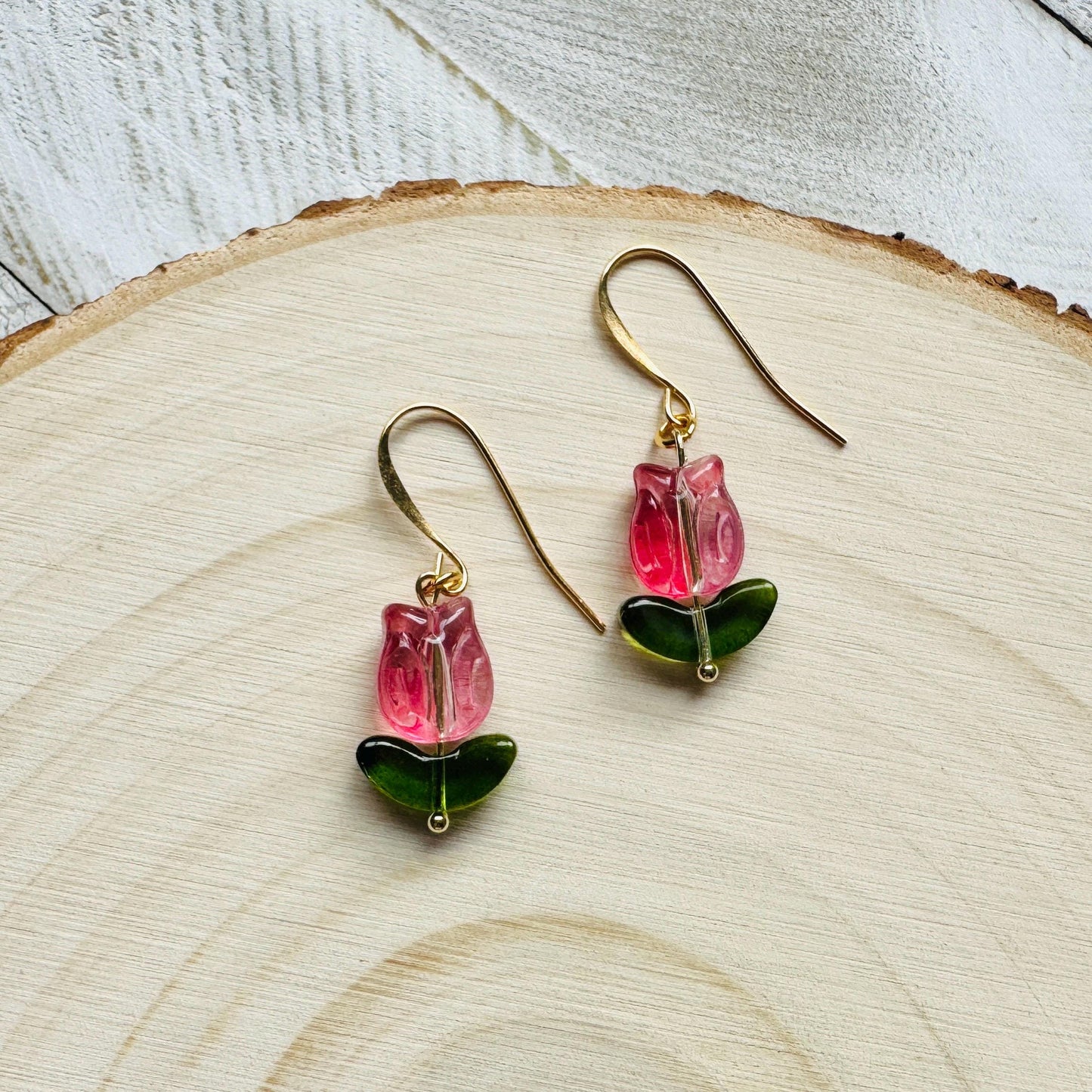 Flower Earrings, Tulip Earrings, Botanical Earrings, Cottagecore Jewelry, Witchy Gifts for Women Aesthetic, Anniversary Gift for Girlfriend