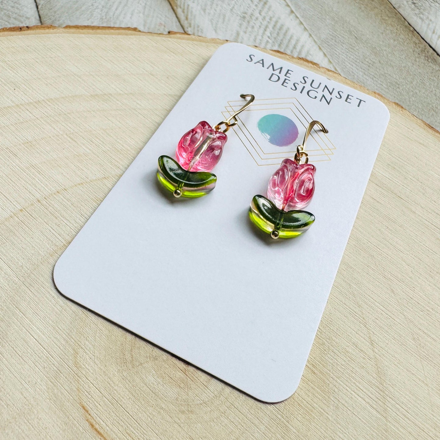Flower Earrings, Tulip Earrings, Botanical Earrings, Cottagecore Jewelry, Witchy Gifts for Women Aesthetic, Anniversary Gift for Girlfriend