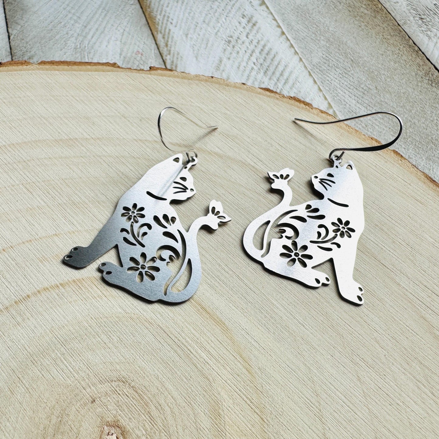 Cat Earrings, Cat Lover Jewelry, Cat Gifts for Cat Lovers, Witchy Earrings, Kawaii Jewelry, Goth Earrings, Nerdy Gifts for Women