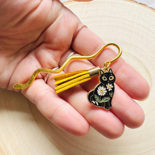 Cat Bookmark, Cottagecore Bookmark, Bookmark for Women, Teacher Bookmark, Book Lover Gifts, Cat Gifts for Cat Lovers, Bookworm Gifts