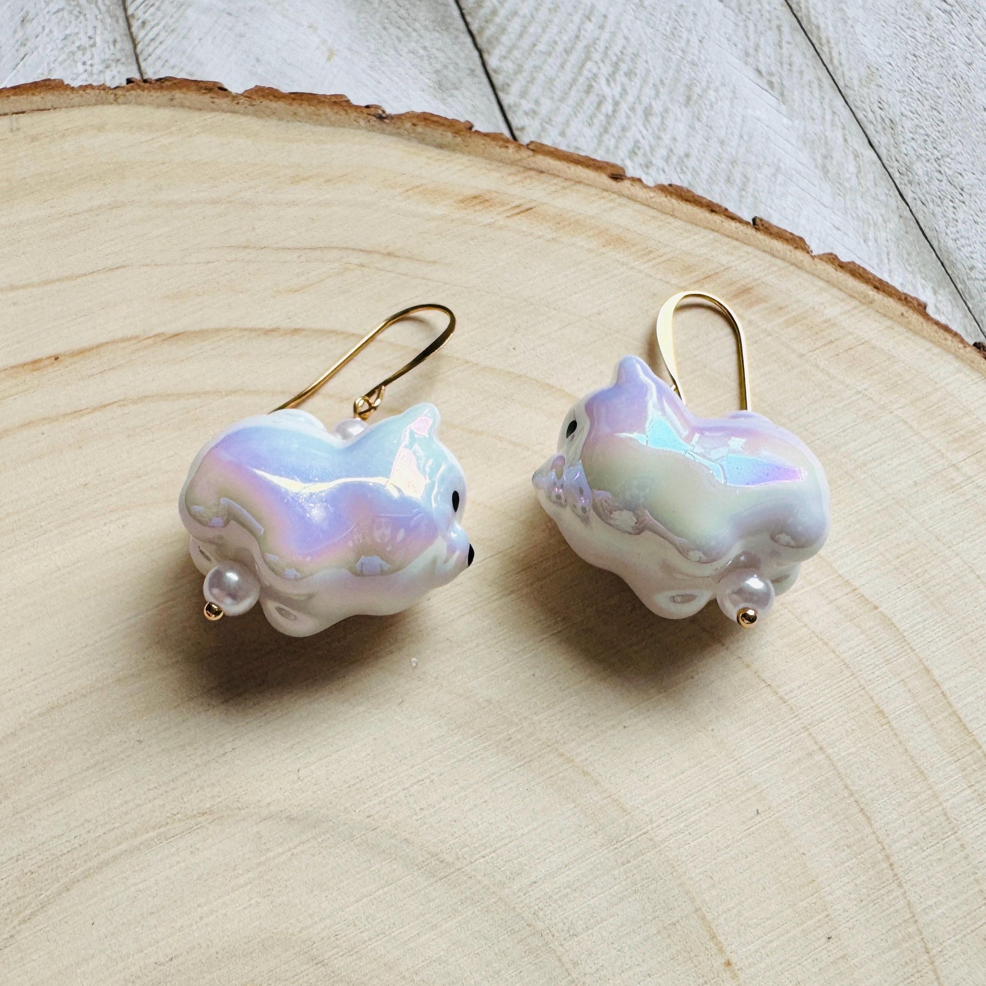 Dog Earrings Dangle, Kawaii, Fun Earrings, Tween Jewelry, Teacher Gift, Coquette Jewelry, Birthday Present for Her, Dog Lover Gifts