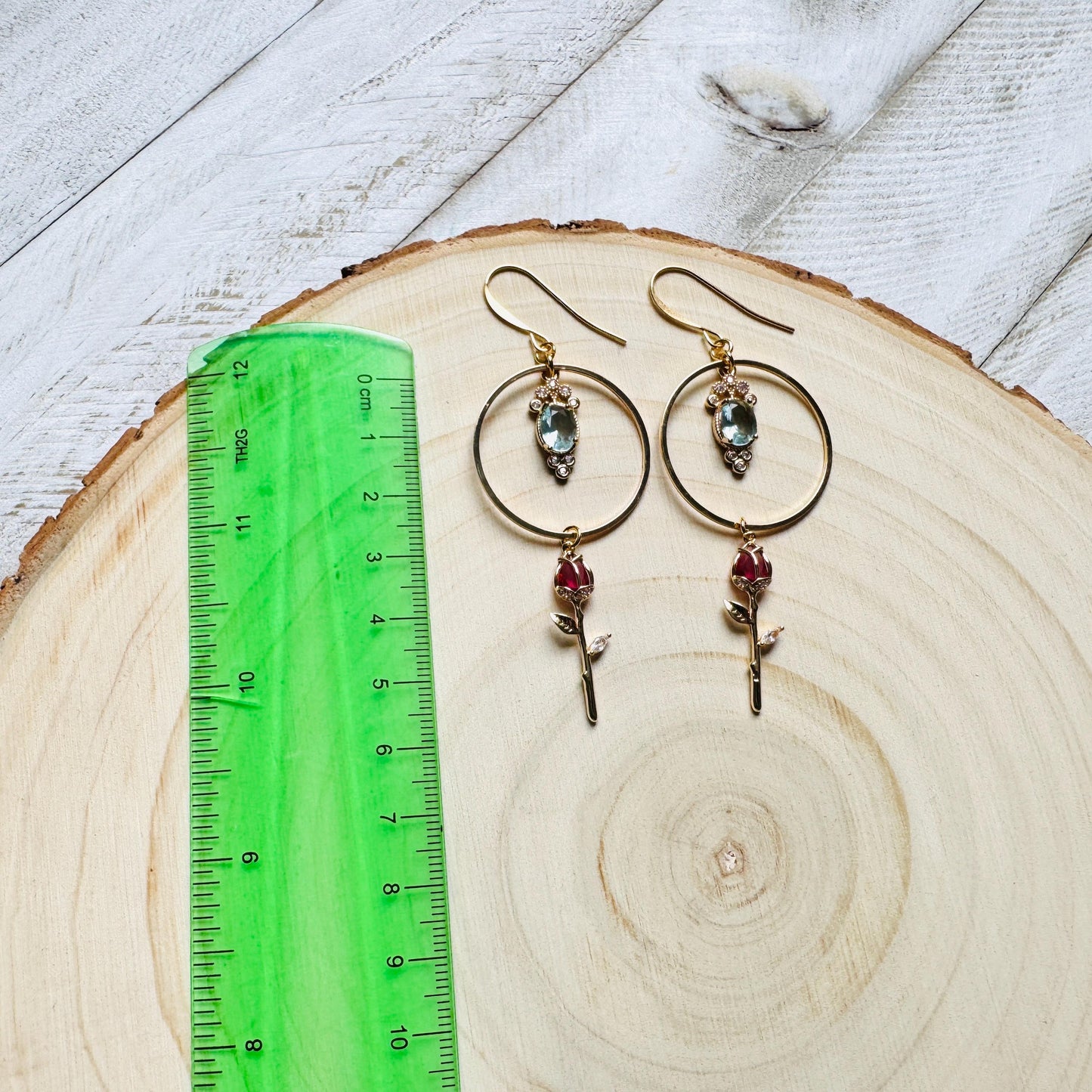 Rose Earrings, Flower Earrings, Witchy Gifts for Women Aesthetic, Coquette Jewelry, Gold Hoop Earrings For Women, Love Gifts for Daughter