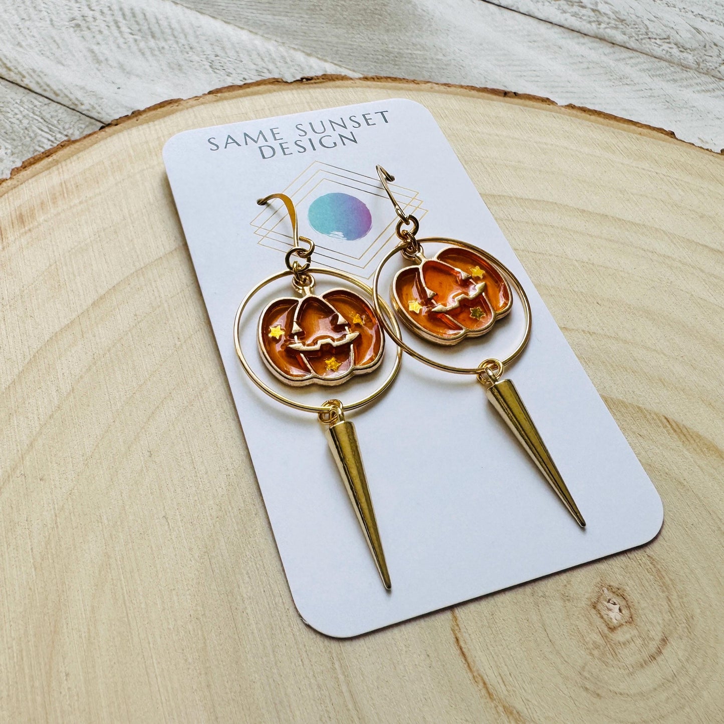 Jack O Lantern Earrings, Pumpkin Earrings, Autumn Earrings Dangle, Fun Earrings, Tween Jewelry, Halloween Gift for Women, Teacher Gift