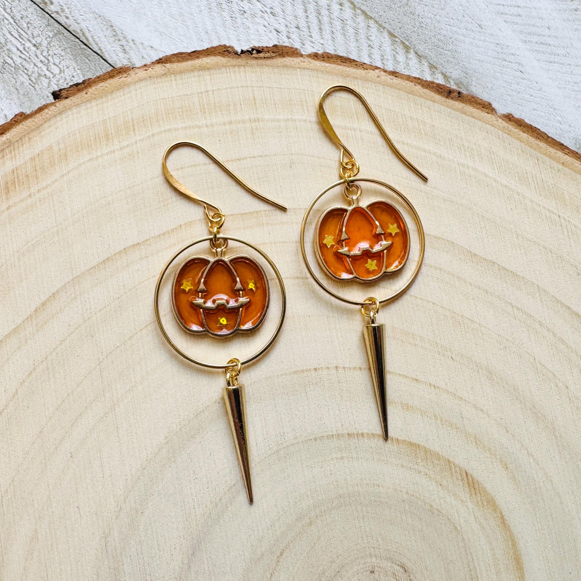 Jack O Lantern Earrings, Pumpkin Earrings, Autumn Earrings Dangle, Fun Earrings, Tween Jewelry, Halloween Gift for Women, Teacher Gift