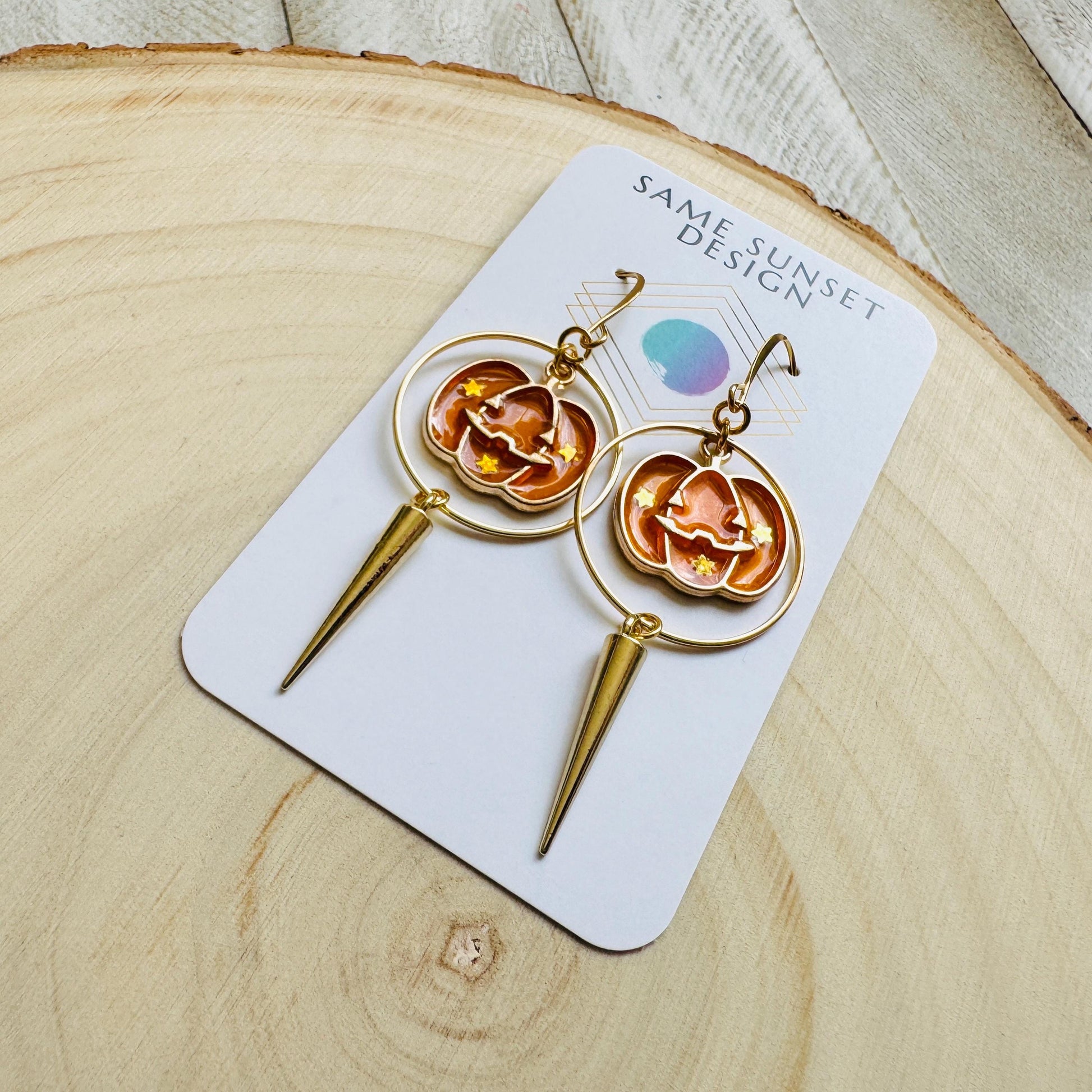 Jack O Lantern Earrings, Pumpkin Earrings, Autumn Earrings Dangle, Fun Earrings, Tween Jewelry, Halloween Gift for Women, Teacher Gift