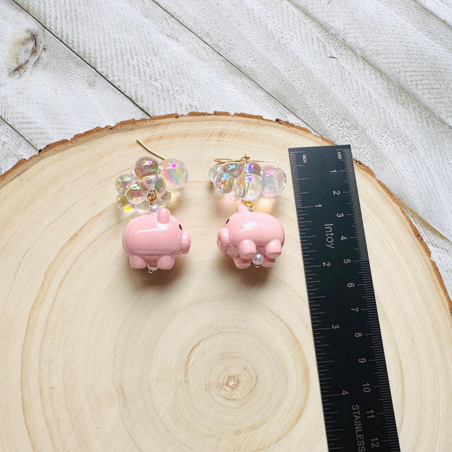 Pig Earrings, Cloud Earrings, Pastel Goth, Vacation Jewelry, Whimsical Gifts, Whimsigoth Earrings, Pig Gifts for Her, Teacher Gift, Cute
