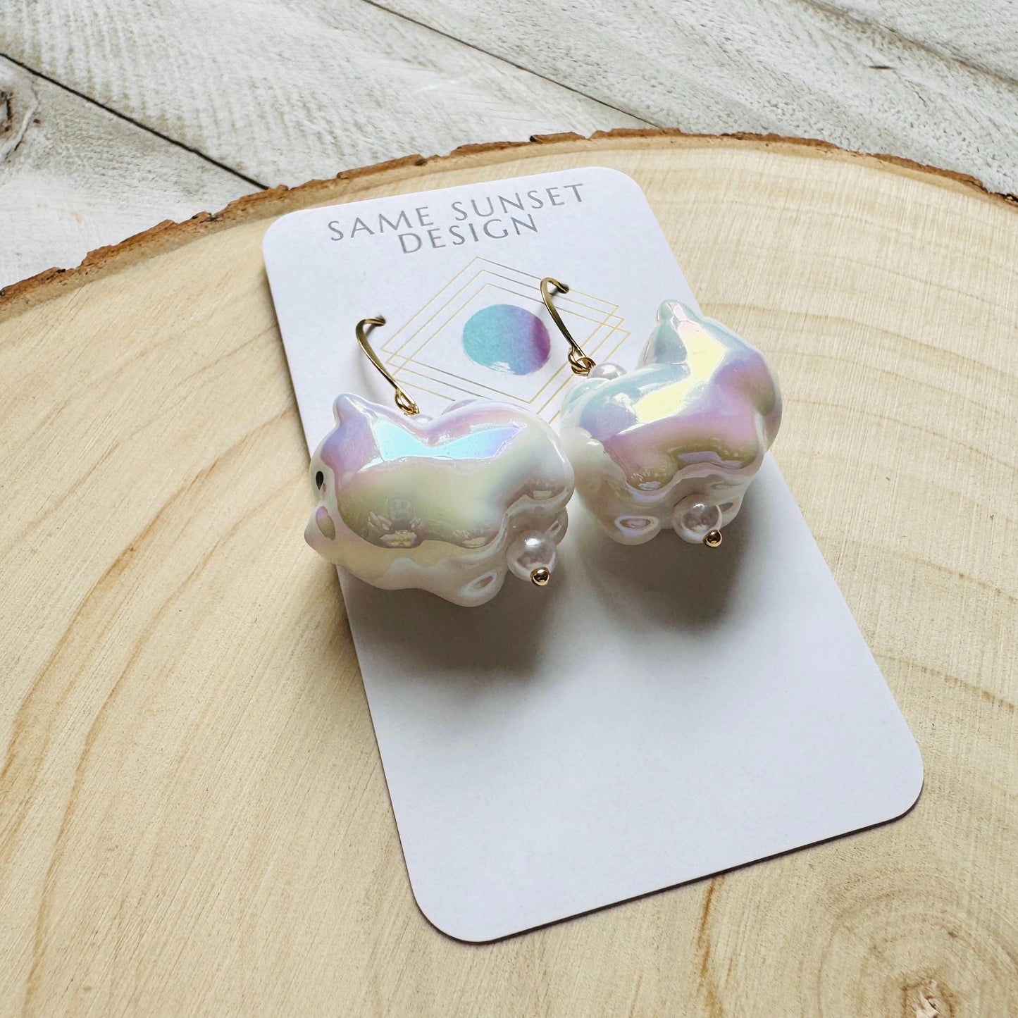 Dog Earrings Dangle, Kawaii, Fun Earrings, Tween Jewelry, Teacher Gift, Coquette Jewelry, Birthday Present for Her, Dog Lover Gifts