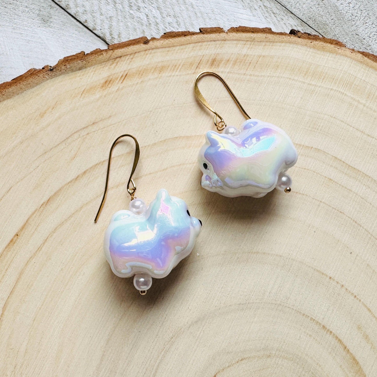 Dog Earrings Dangle, Kawaii, Fun Earrings, Tween Jewelry, Teacher Gift, Coquette Jewelry, Birthday Present for Her, Dog Lover Gifts