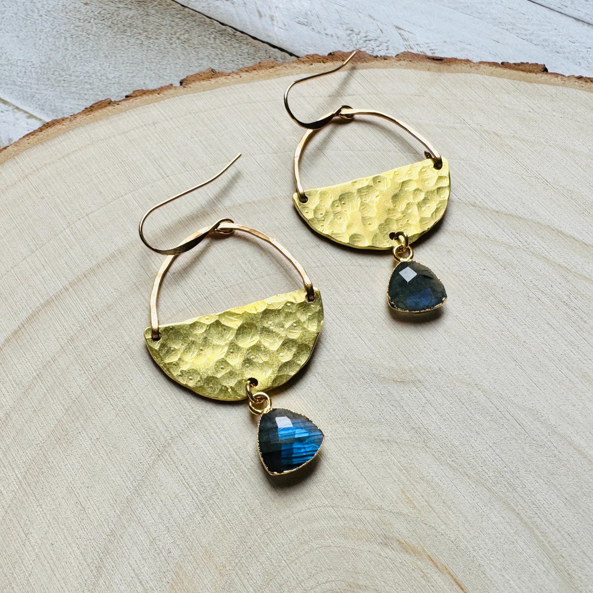 Labradorite Earrings, Boho Earrings Handmade, Bridesmaid Jewelry, Witchy Gifts for Women Aesthetic, Anniversary Gift for Girlfriend