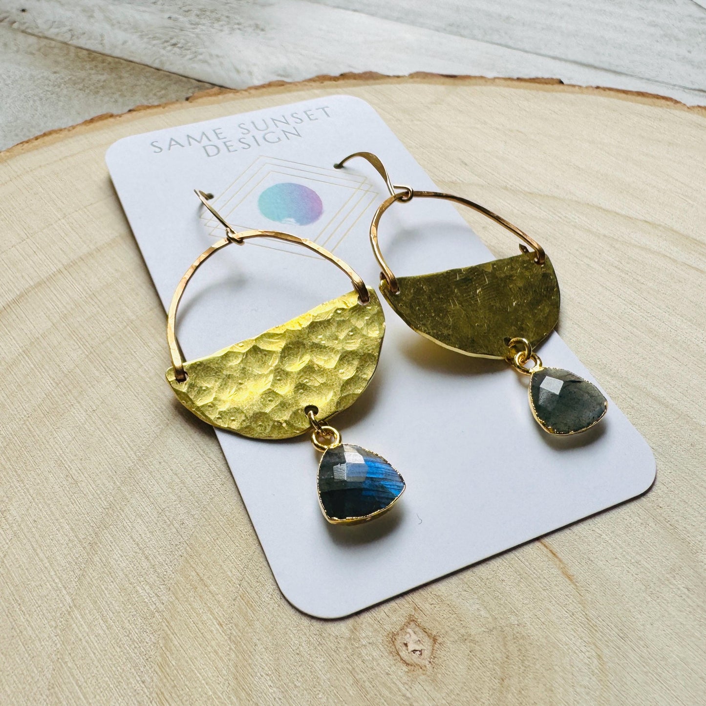 Labradorite Earrings, Boho Earrings Handmade, Bridesmaid Jewelry, Witchy Gifts for Women Aesthetic, Anniversary Gift for Girlfriend