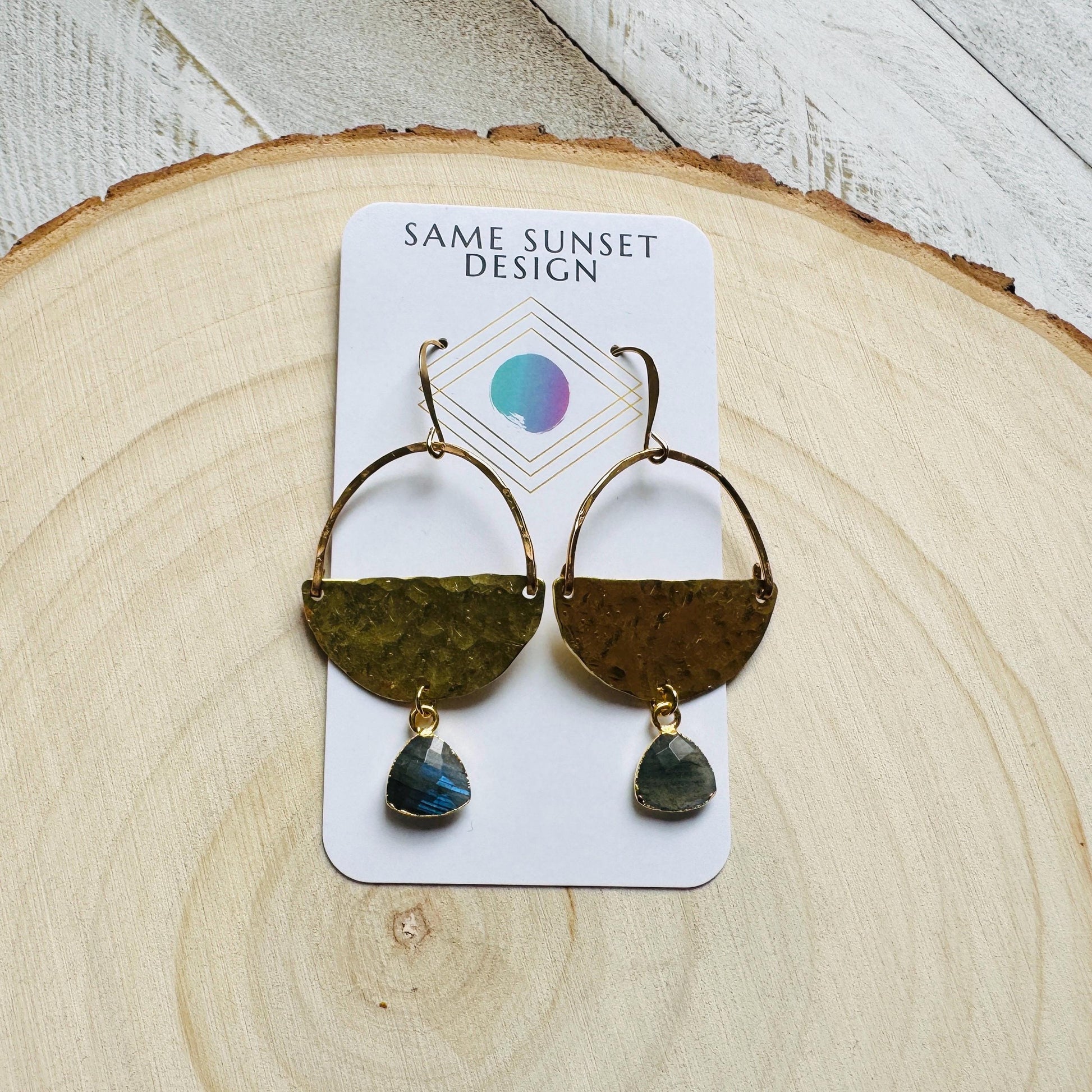 Labradorite Earrings, Boho Earrings Handmade, Bridesmaid Jewelry, Witchy Gifts for Women Aesthetic, Anniversary Gift for Girlfriend