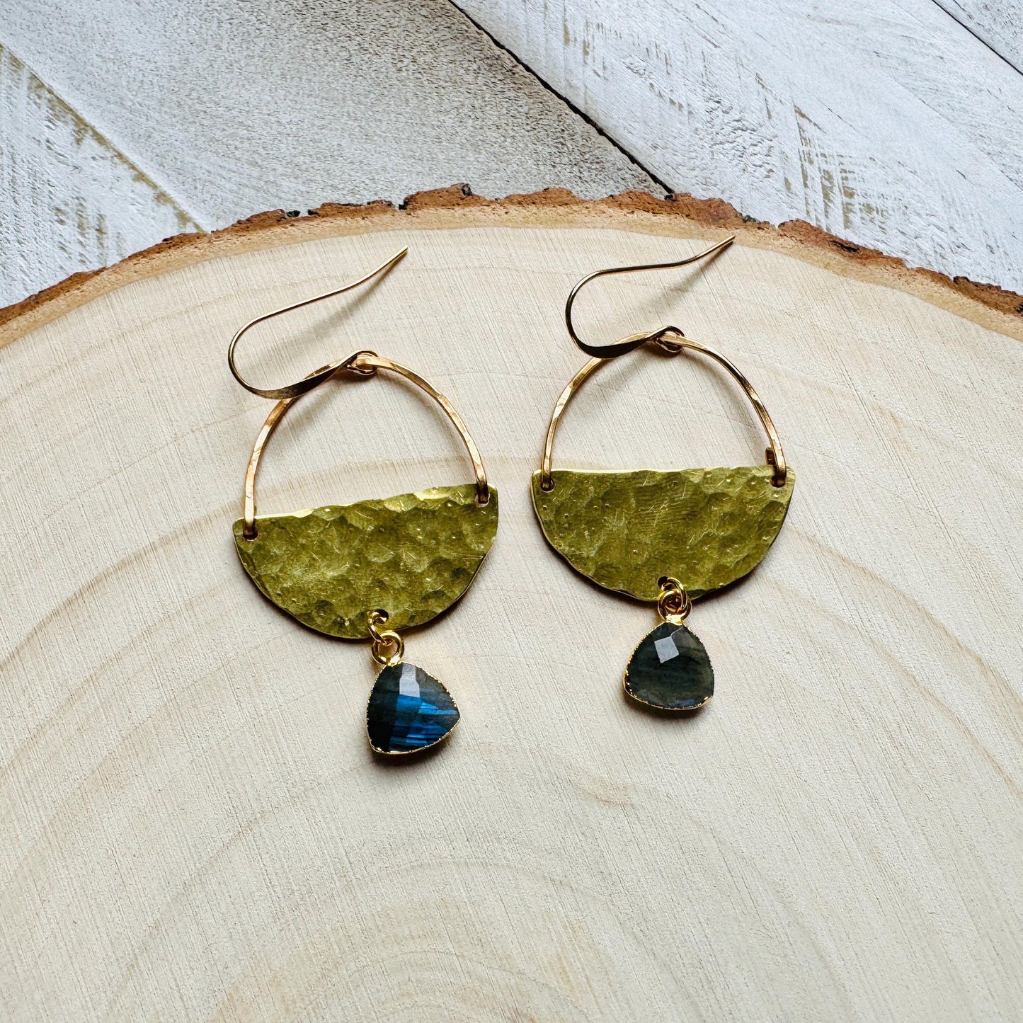 Labradorite Earrings, Boho Earrings Handmade, Bridesmaid Jewelry, Witchy Gifts for Women Aesthetic, Anniversary Gift for Girlfriend