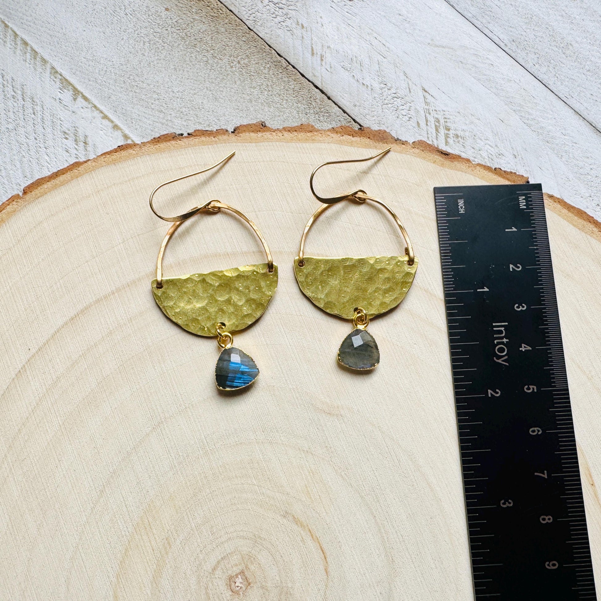 Labradorite Earrings, Boho Earrings Handmade, Bridesmaid Jewelry, Witchy Gifts for Women Aesthetic, Anniversary Gift for Girlfriend