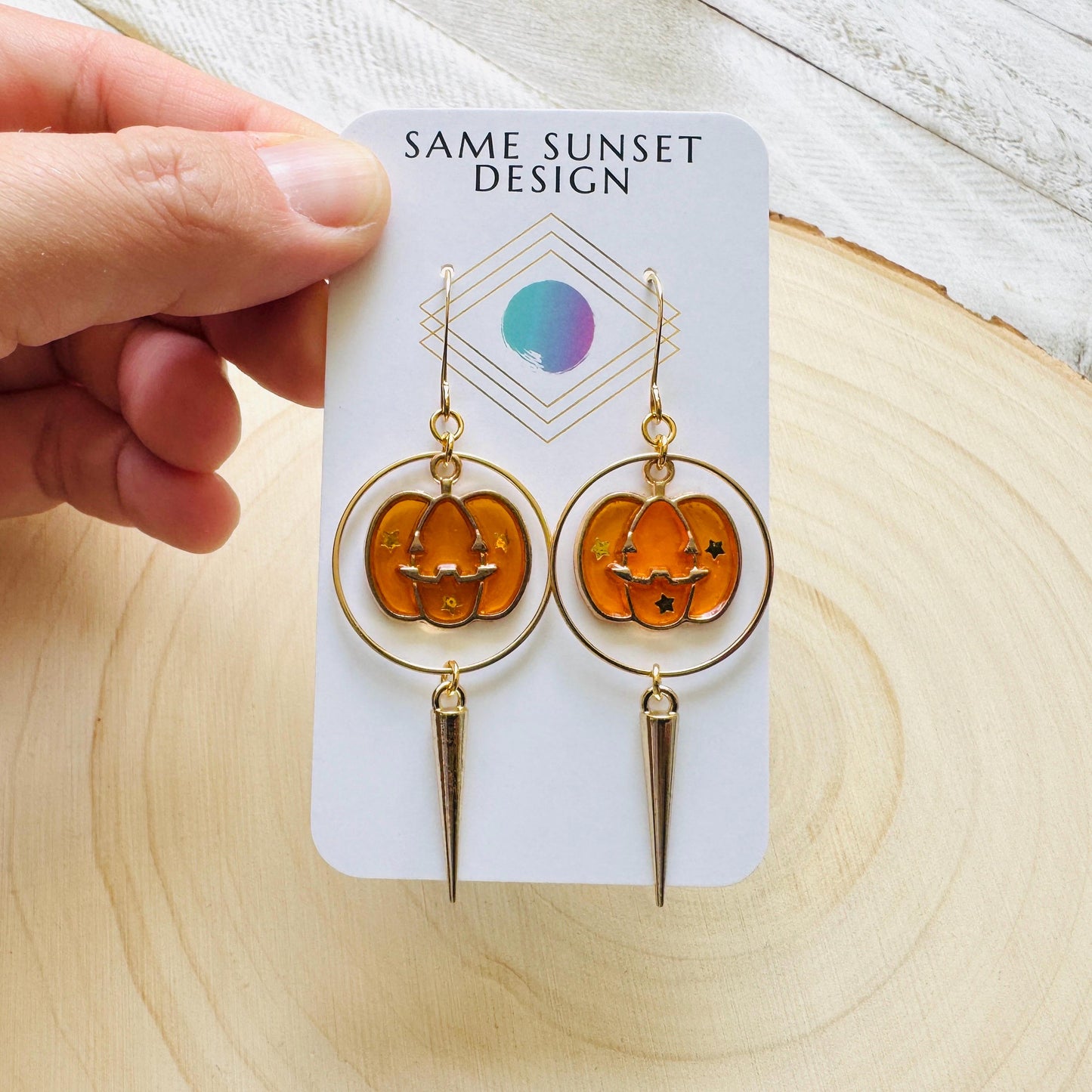 Jack O Lantern Earrings, Pumpkin Earrings, Autumn Earrings Dangle, Fun Earrings, Tween Jewelry, Halloween Gift for Women, Teacher Gift