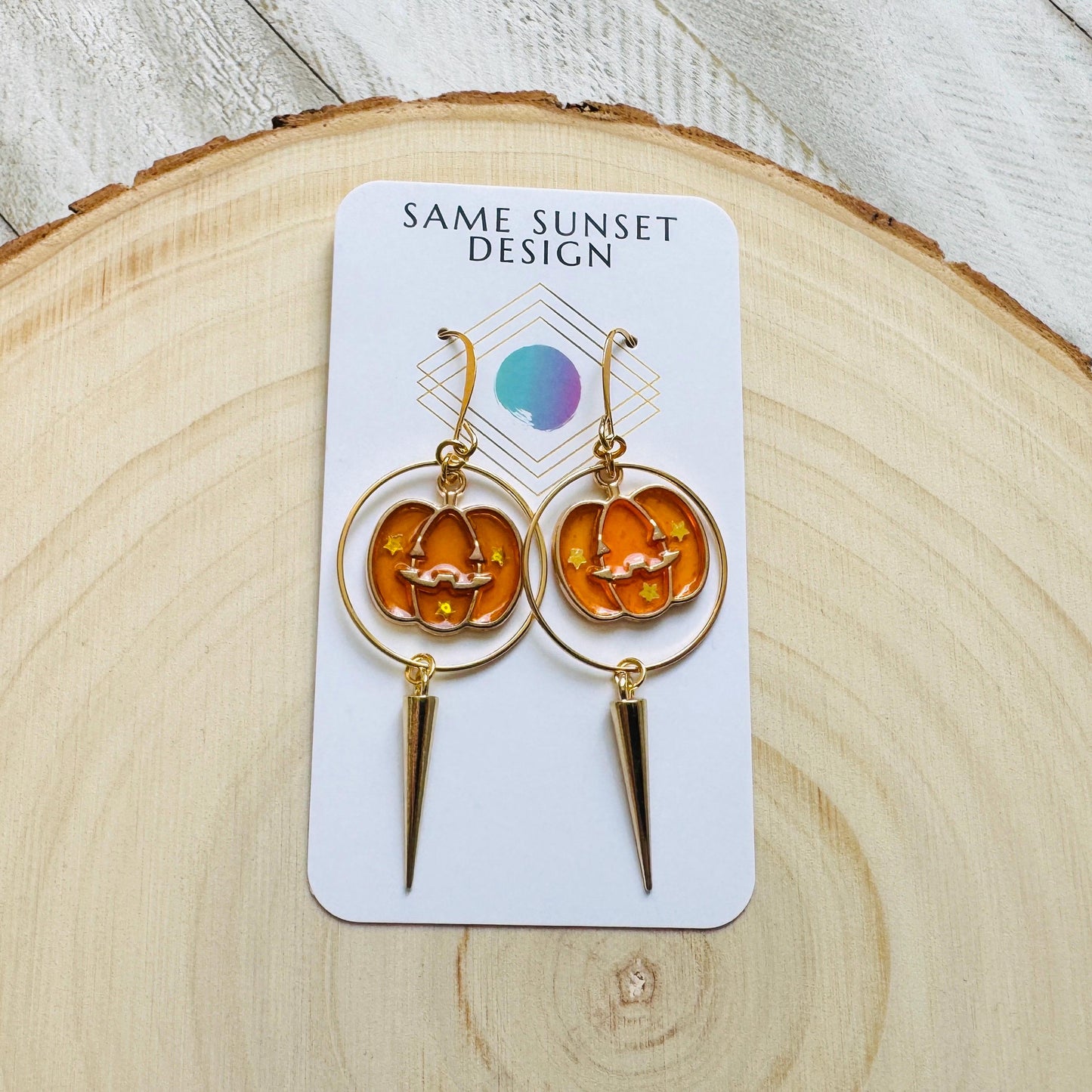 Jack O Lantern Earrings, Pumpkin Earrings, Autumn Earrings Dangle, Fun Earrings, Tween Jewelry, Halloween Gift for Women, Teacher Gift