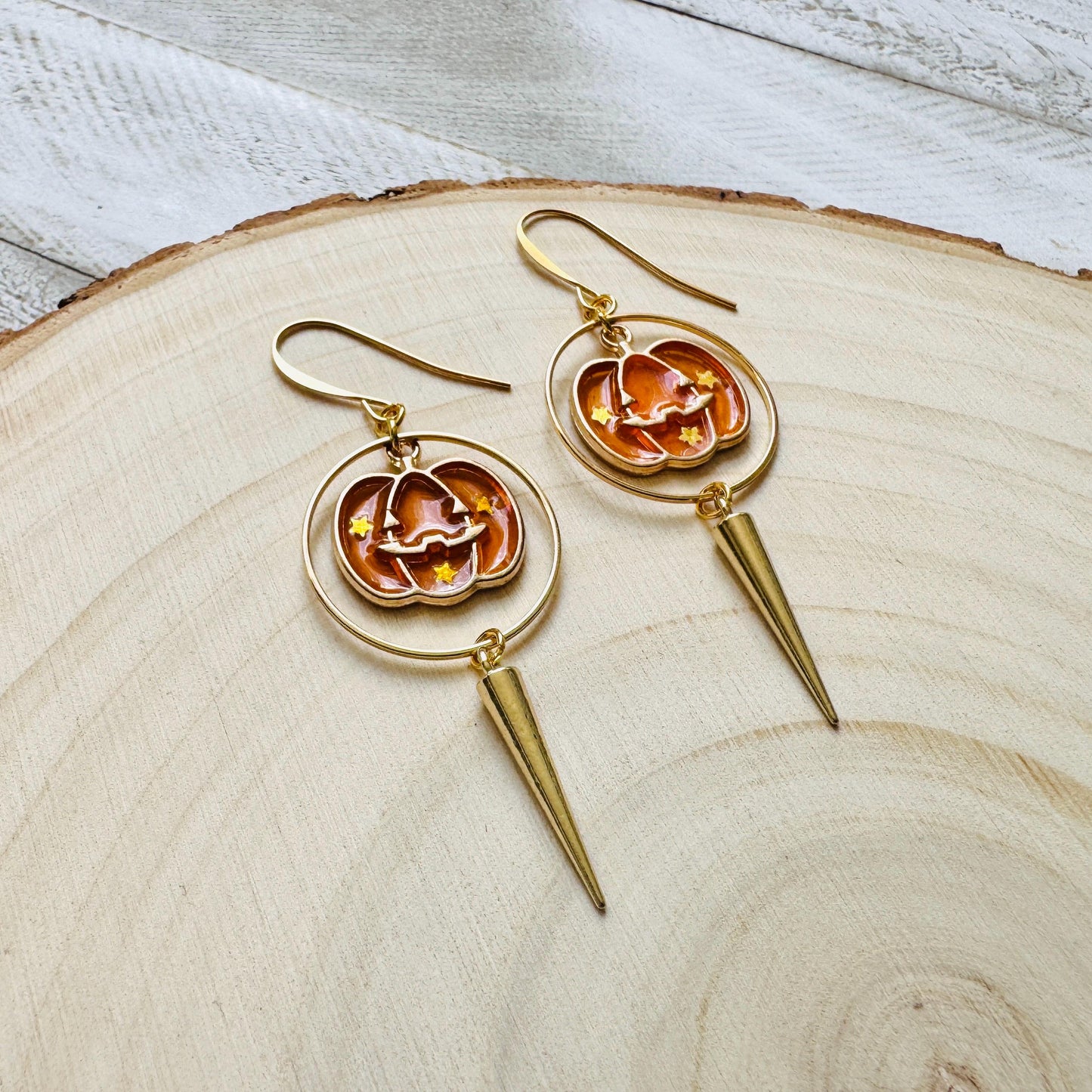 Jack O Lantern Earrings, Pumpkin Earrings, Autumn Earrings Dangle, Fun Earrings, Tween Jewelry, Halloween Gift for Women, Teacher Gift
