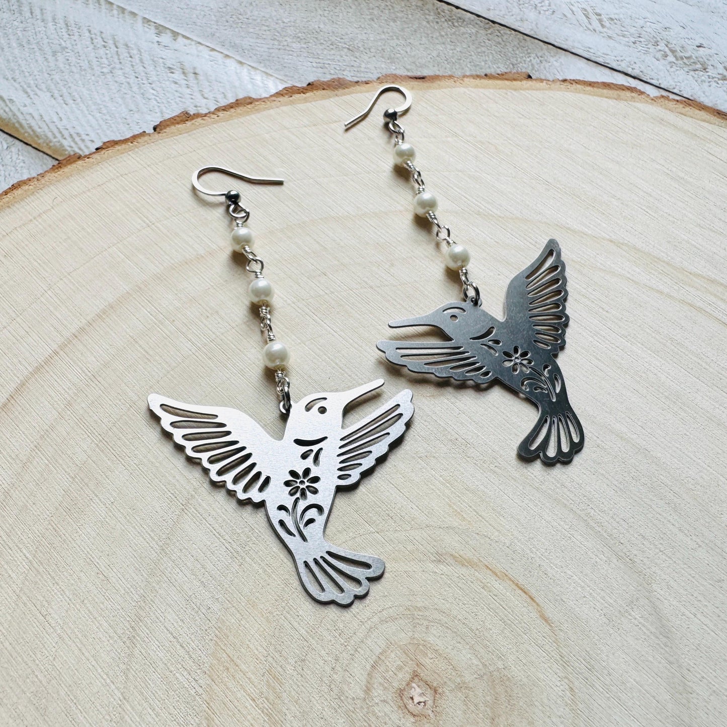 Hummingbird Earrings, Bird Earrings, Modern Chic Jewelry, Science Teacher Gift, Bridal Jewelry, Boho Chic Earrings, Friend Gifts for Women